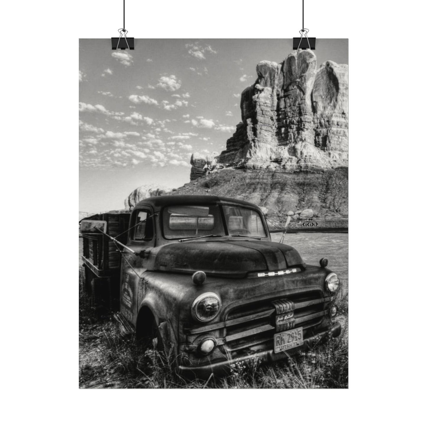 Rust & Wreckage – Western Textured Watercolor Matte Posters