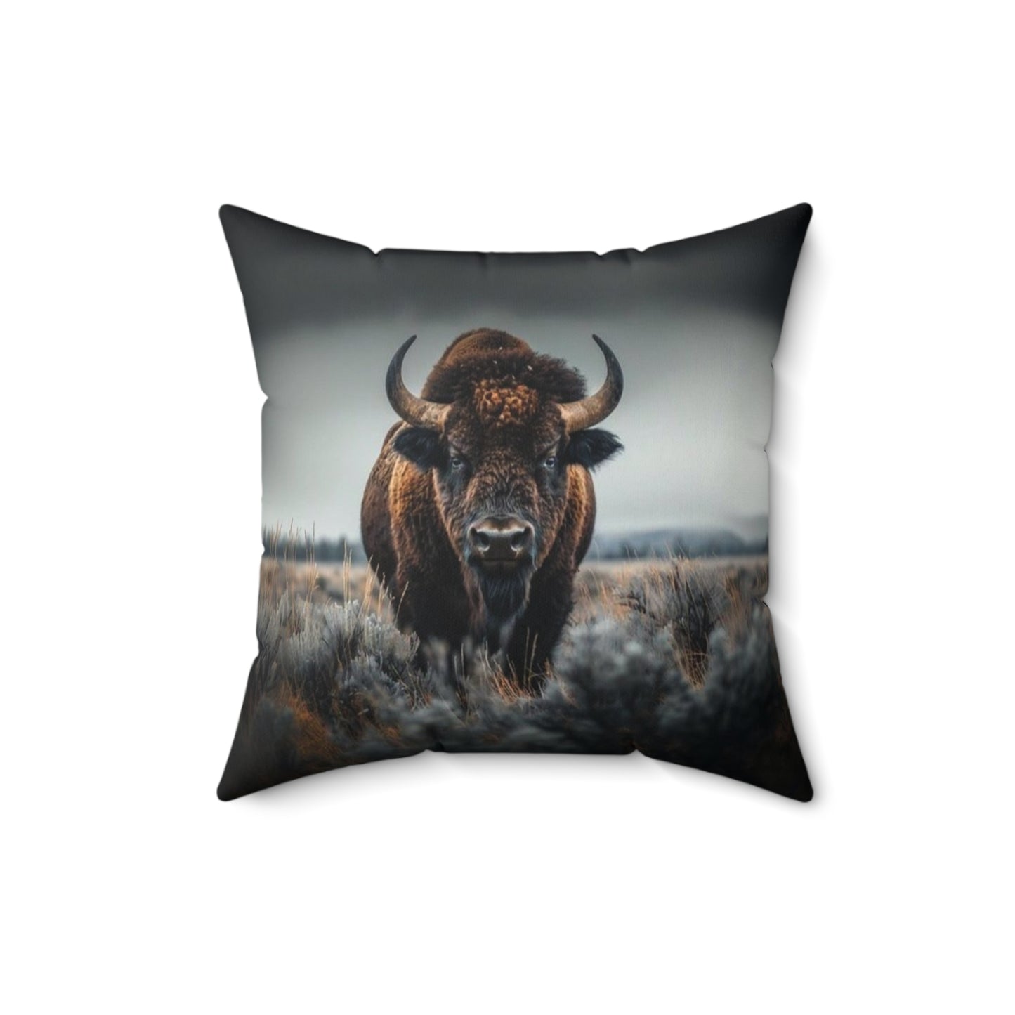 2 in 1 Bison Faux Suede Pillow, Cozy Home Decor, Motivational Cushion, Bohemian Bedroom Accessory, Unique Gift Idea