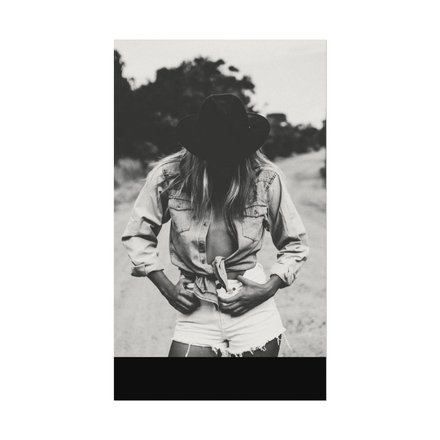 Denim Dreamer– Western Textured Watercolor Matte Posters