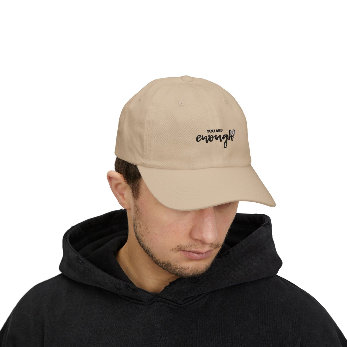 Motivational Classic Dad Cap - "You Are Enough", Gift for Dad, Affirmation Hat, Casual Style, Unisex Cap, Everyday Wear