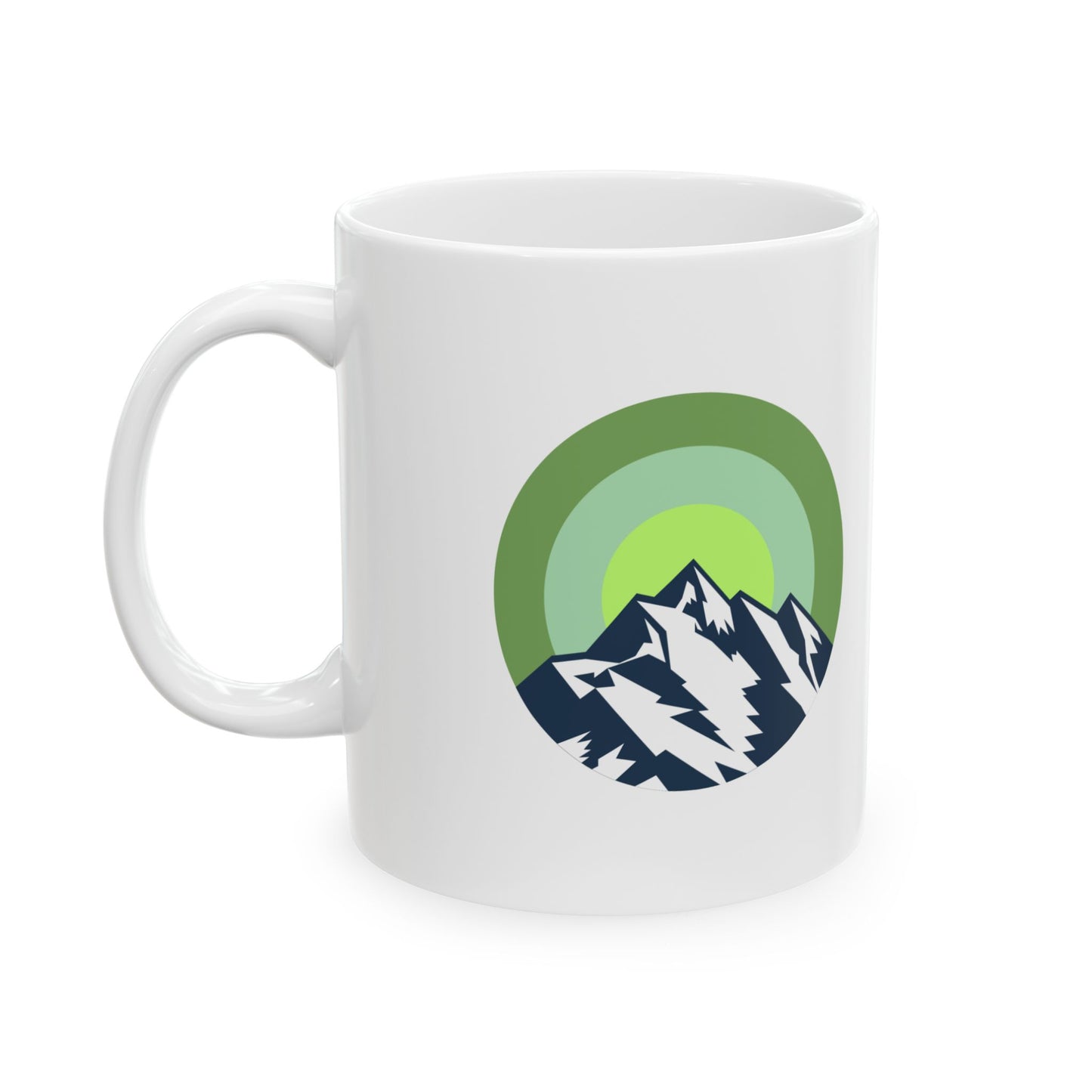 Nature-Inspired Mountain View Ceramic Mug, Perfect Gift for Nature Lovers, Camping Coffee Cup, Eco-Friendly Drinkware, Adventure Mug