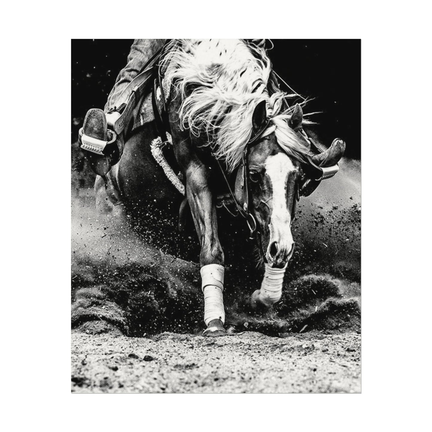 Burning The Barrel – Western Textured Watercolor Matte Posters