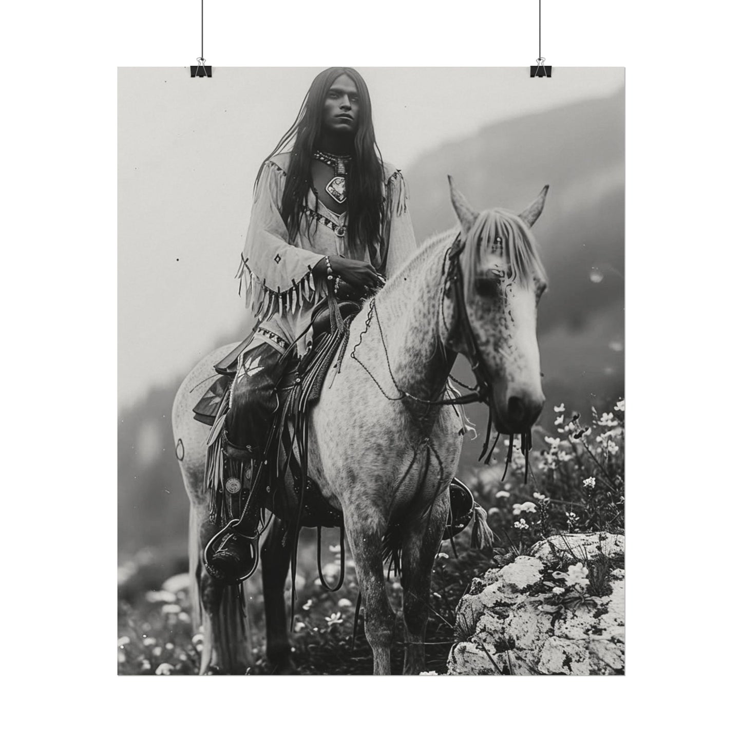 Ancestors Horizon – Western Textured Watercolor Matte Posters