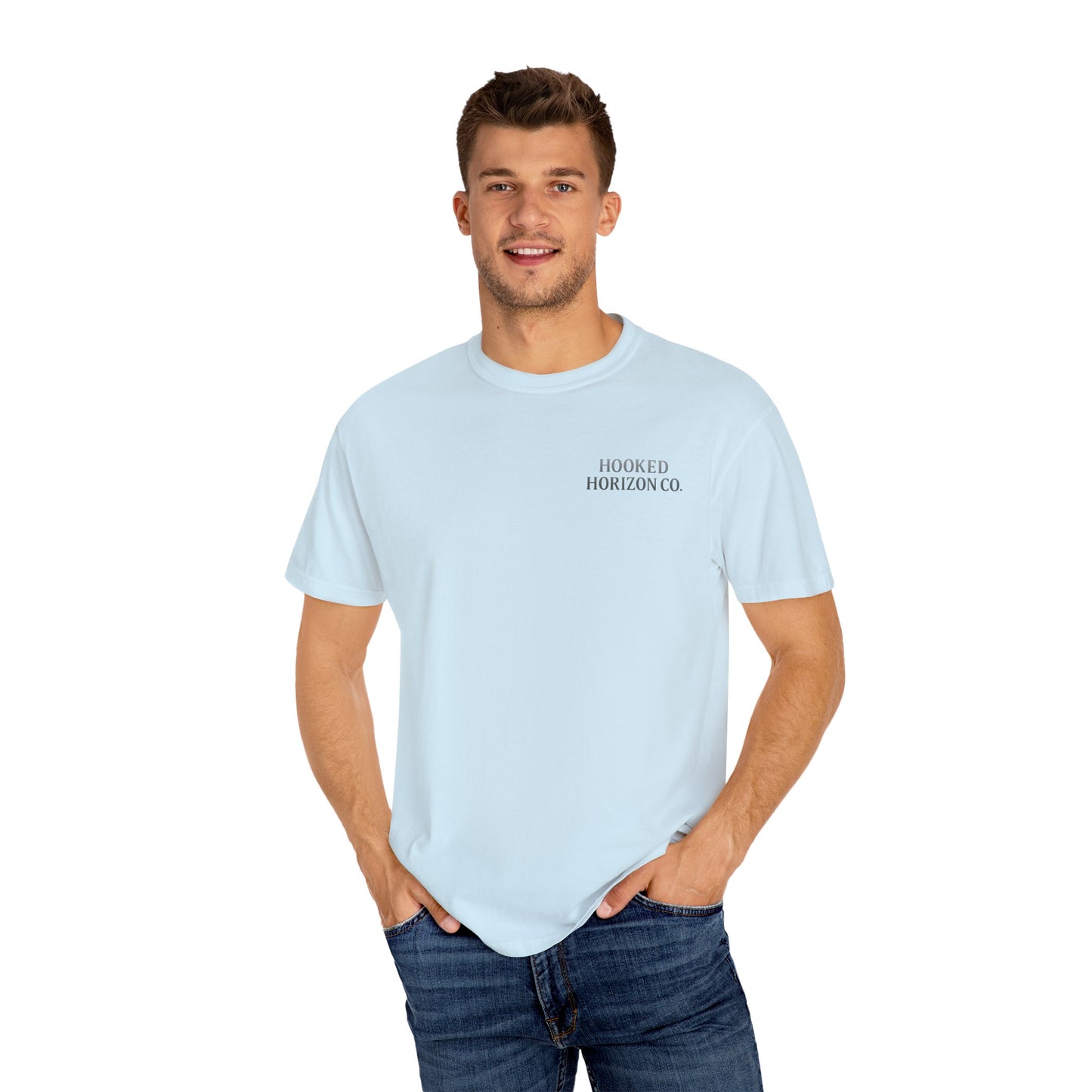 Wave Compass T-shirt, Hooked Horizon Co, Angler Gifts