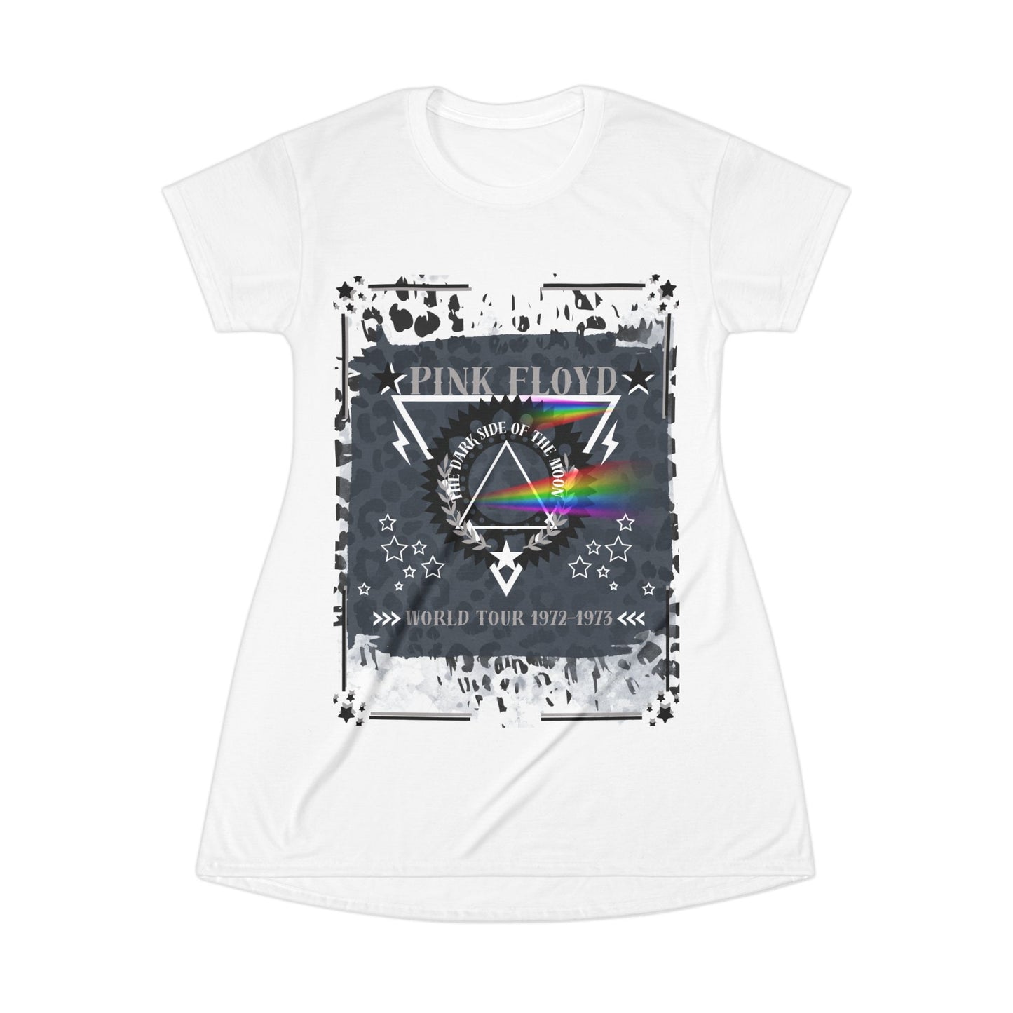 Pink Floyd T-Shirt Dress, Rock Band Fashion, Music Lover Gift, Casual Day Dress, Festival Wear, Vintage Style