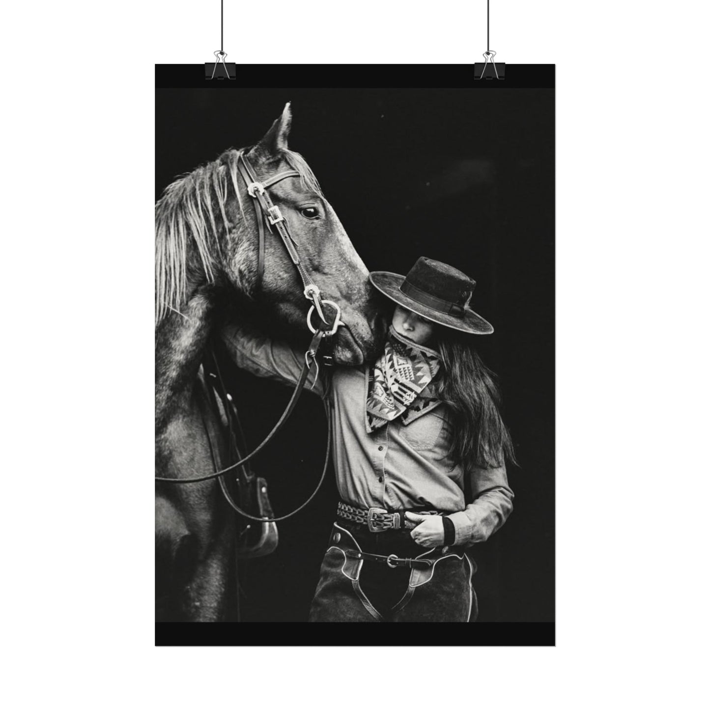 A Whisper Between Friends  – Western Textured Watercolor Matte Posters