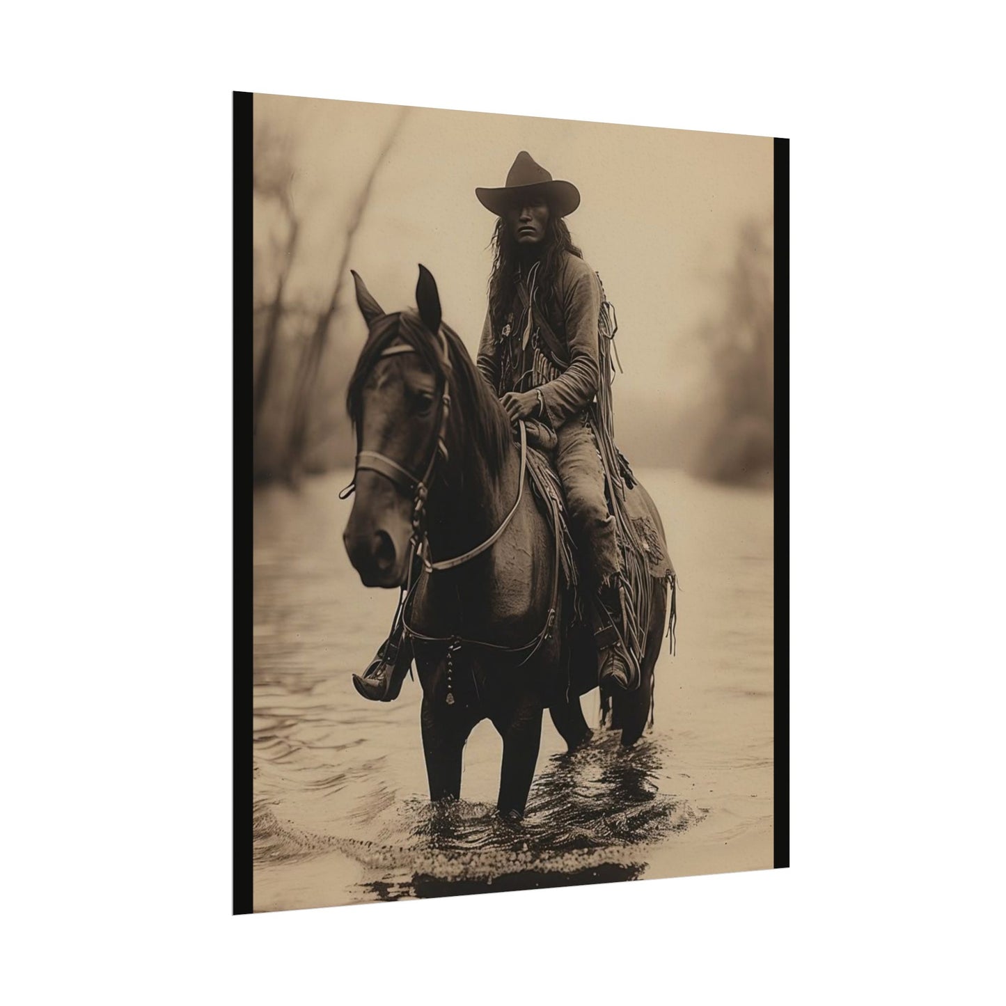 Ripples In Time – Western Textured Watercolor Matte Posters