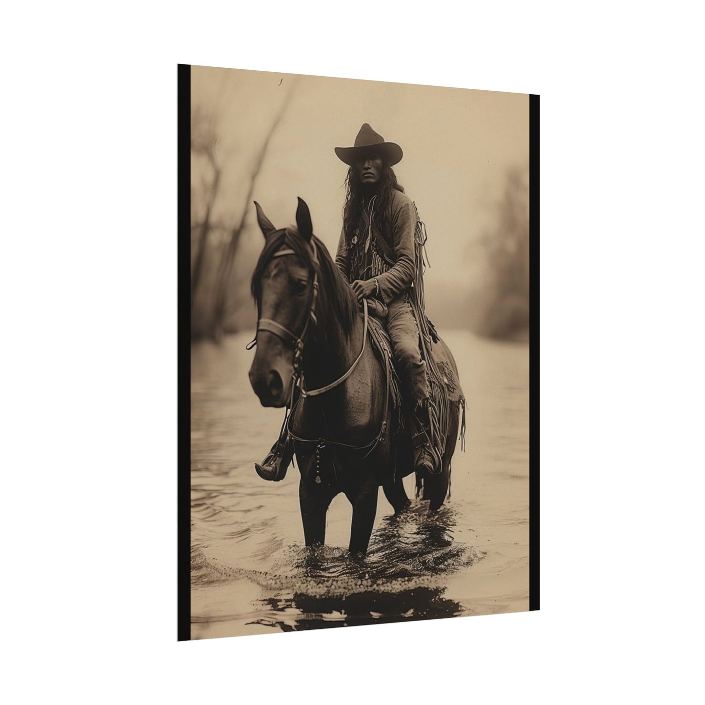 Ripples In Time – Western Textured Watercolor Matte Posters