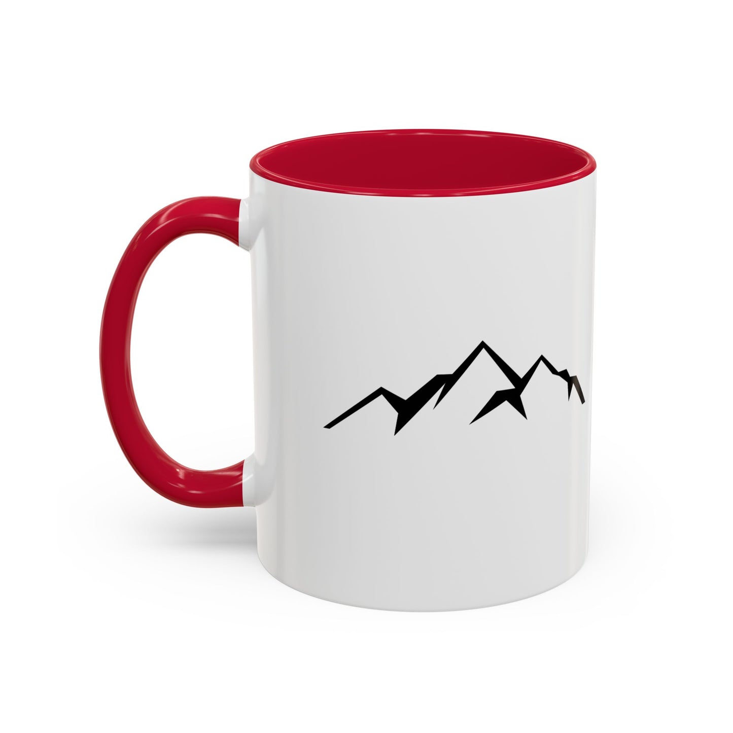 Mountain Range Black Handle Mug, Colorful Coffee Cup, Gift for Adventurers, Hiking Lover's Mug, Customizable Tea Mug, Perfect for Morning