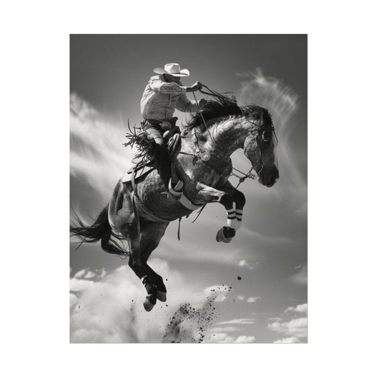 Rolling Thunder – Western Textured Watercolor Matte Posters