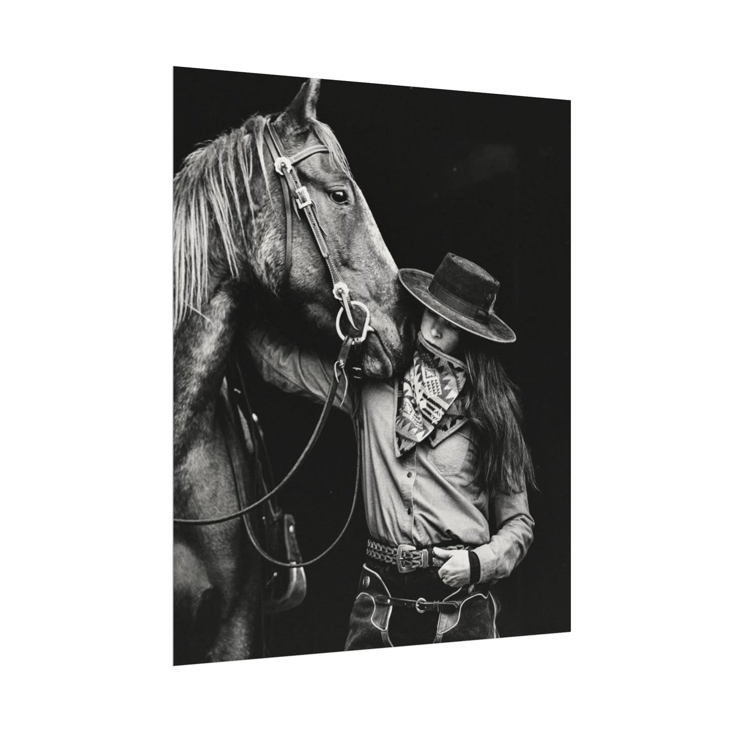 A Whisper Between Friends  – Western Textured Watercolor Matte Posters