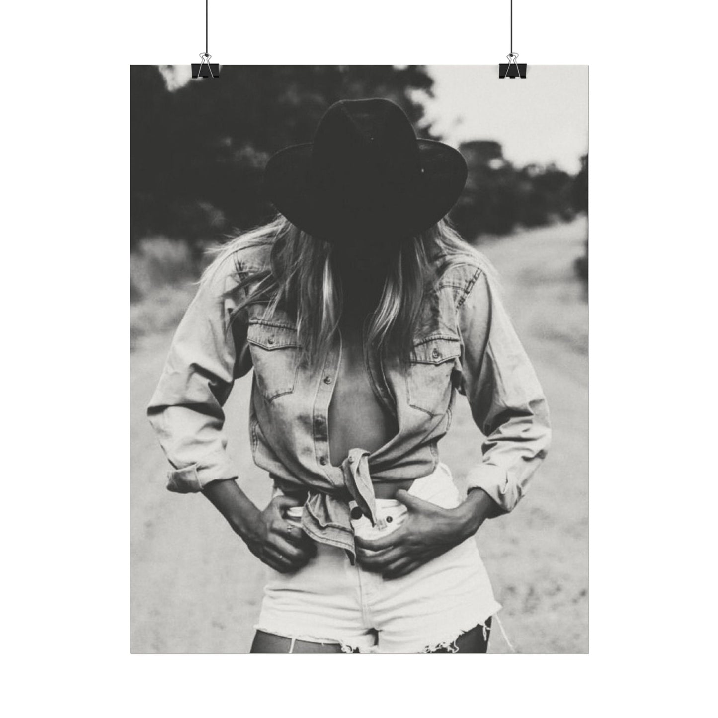 Denim Dreamer– Western Textured Watercolor Matte Posters