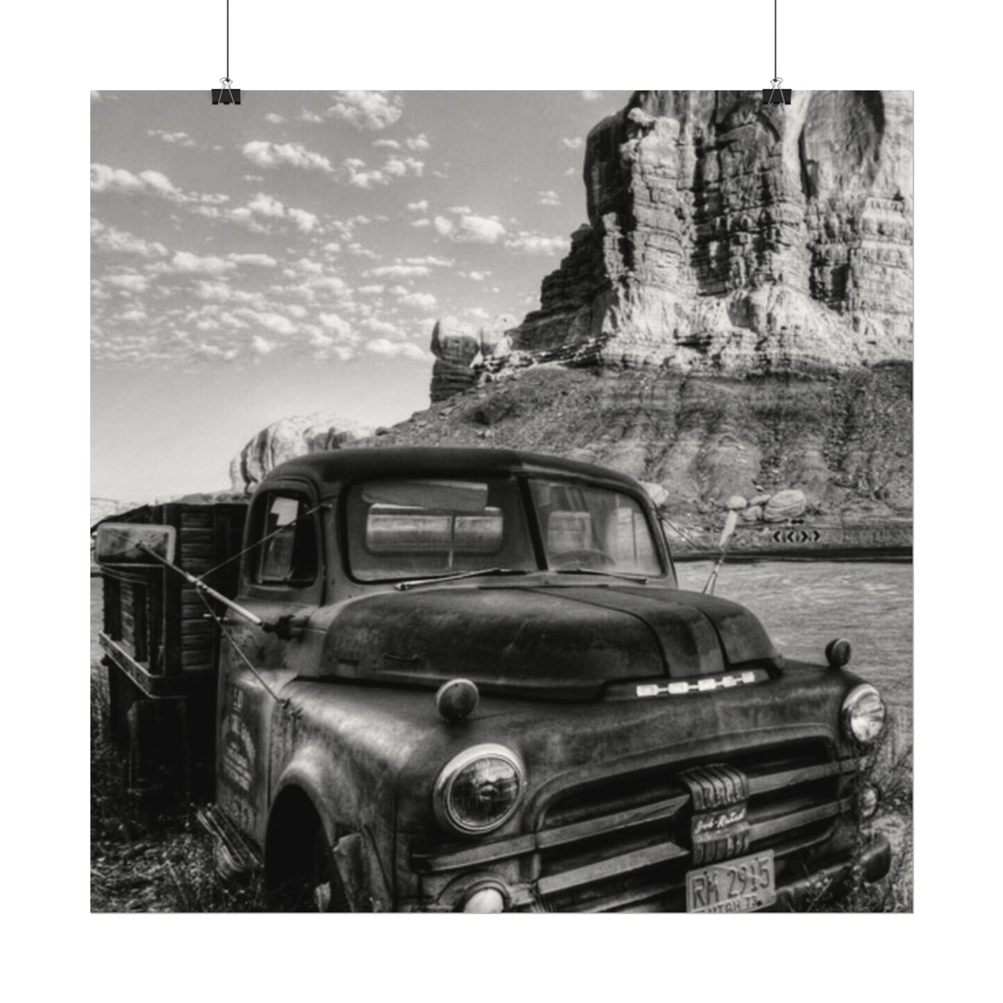 Rust & Wreckage – Western Textured Watercolor Matte Posters