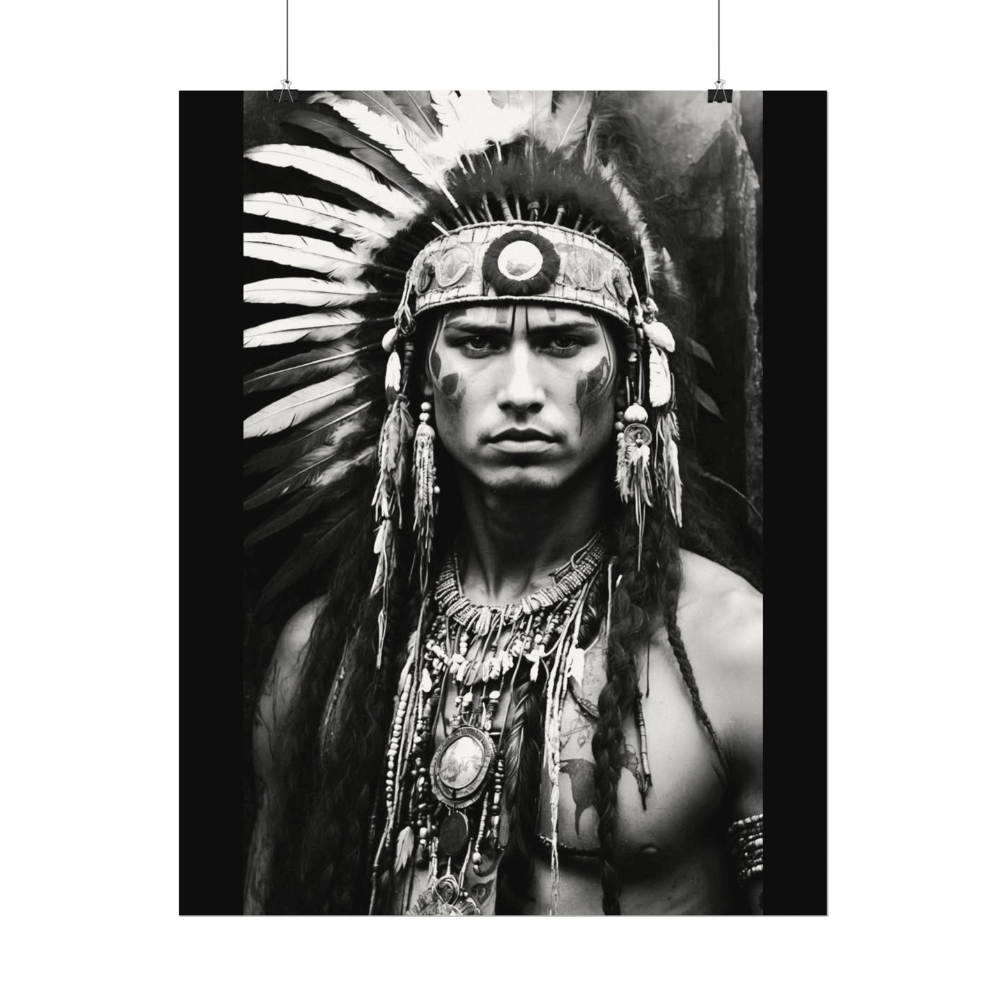 Strength In Stillness– Western Textured Watercolor Matte Posters