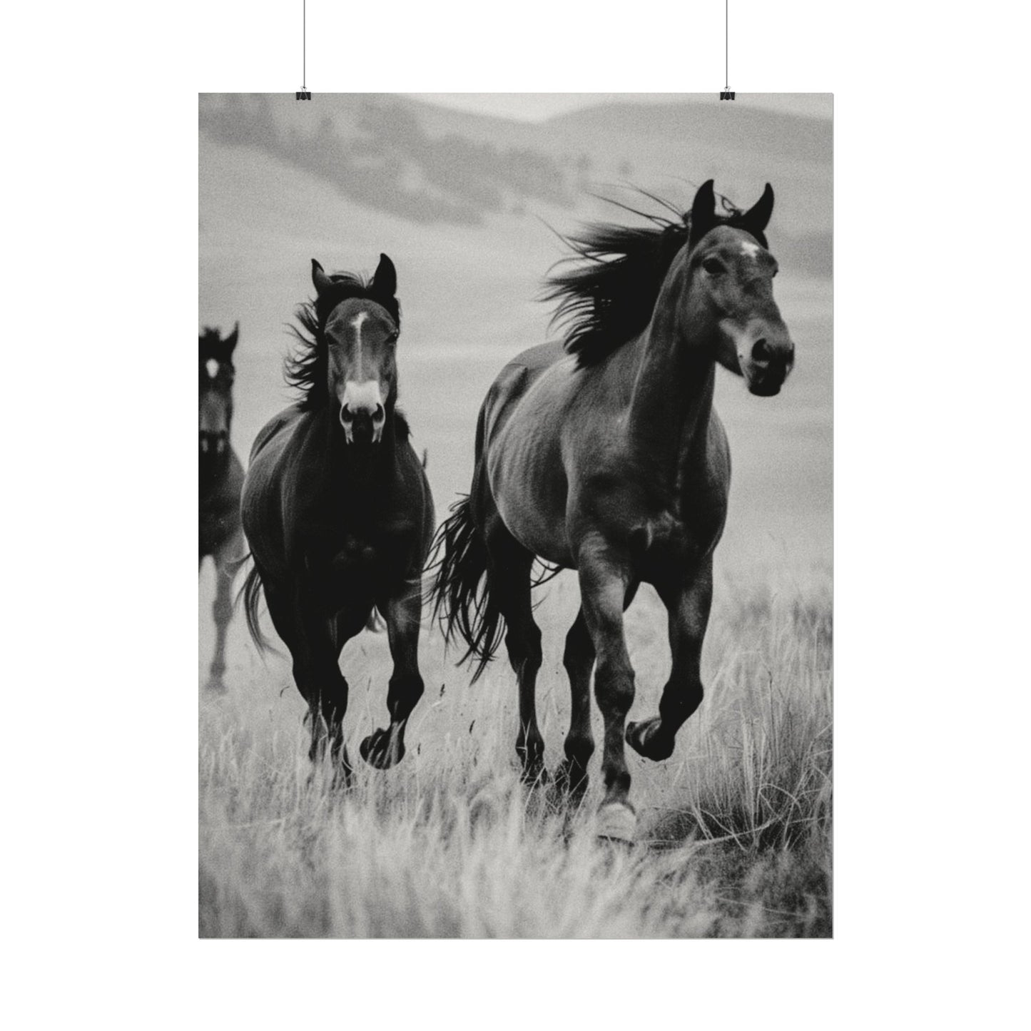 Running With Focus – Western Textured Watercolor Matte Posters