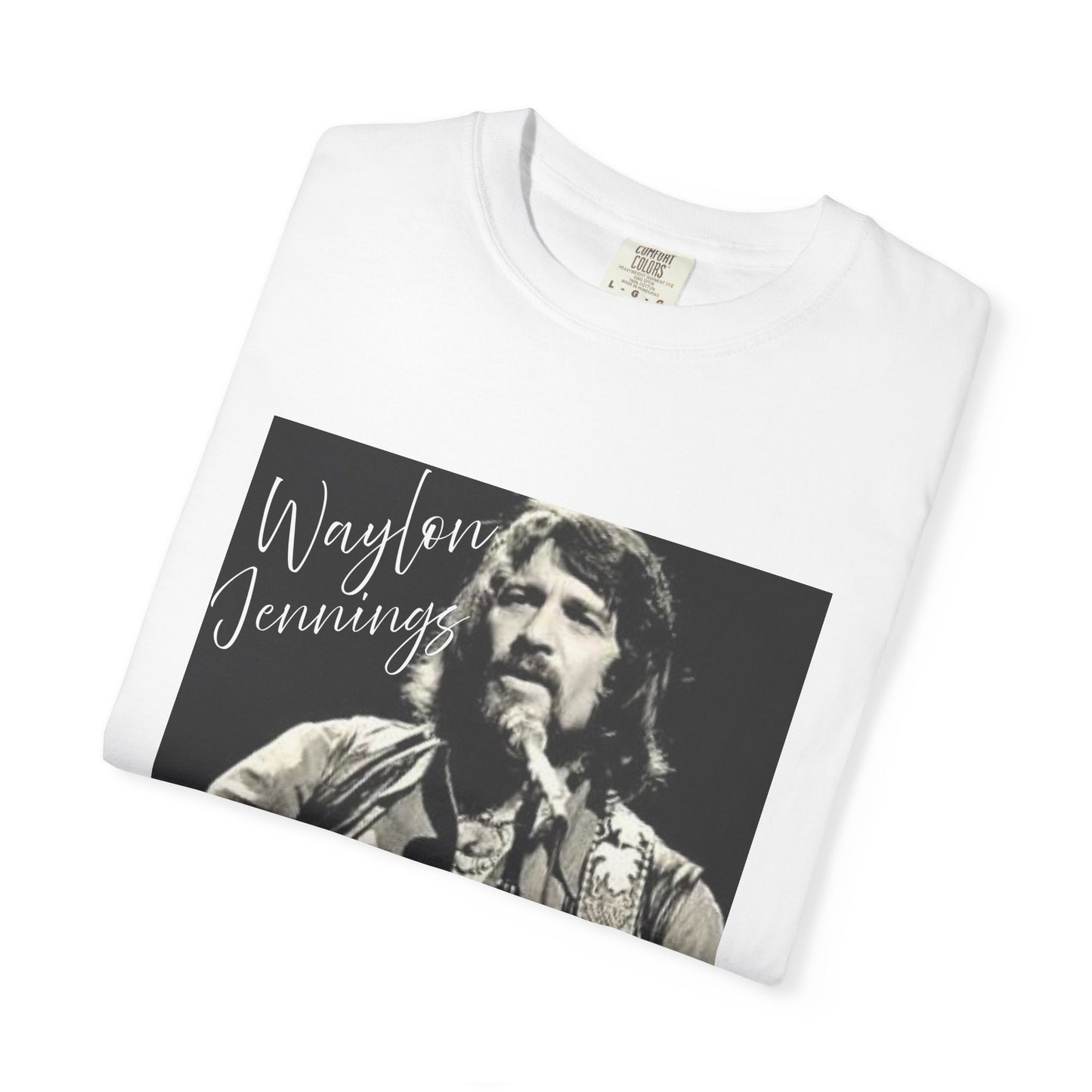 Waylon Jennings Unisex Garment-Dyed T-Shirt, Vintage Music Tee, Country Music Lover Gift, Concert Apparel, Rock T-Shirt, Festival Wear