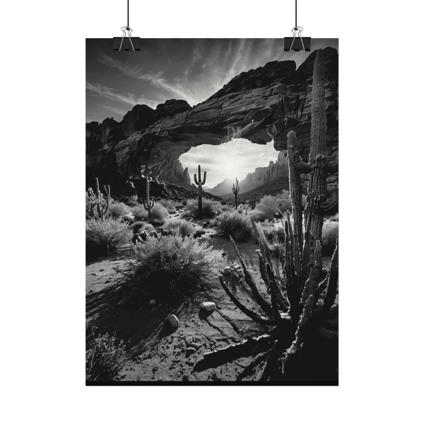 Desert Mornings – Western Textured Watercolor Matte Posters