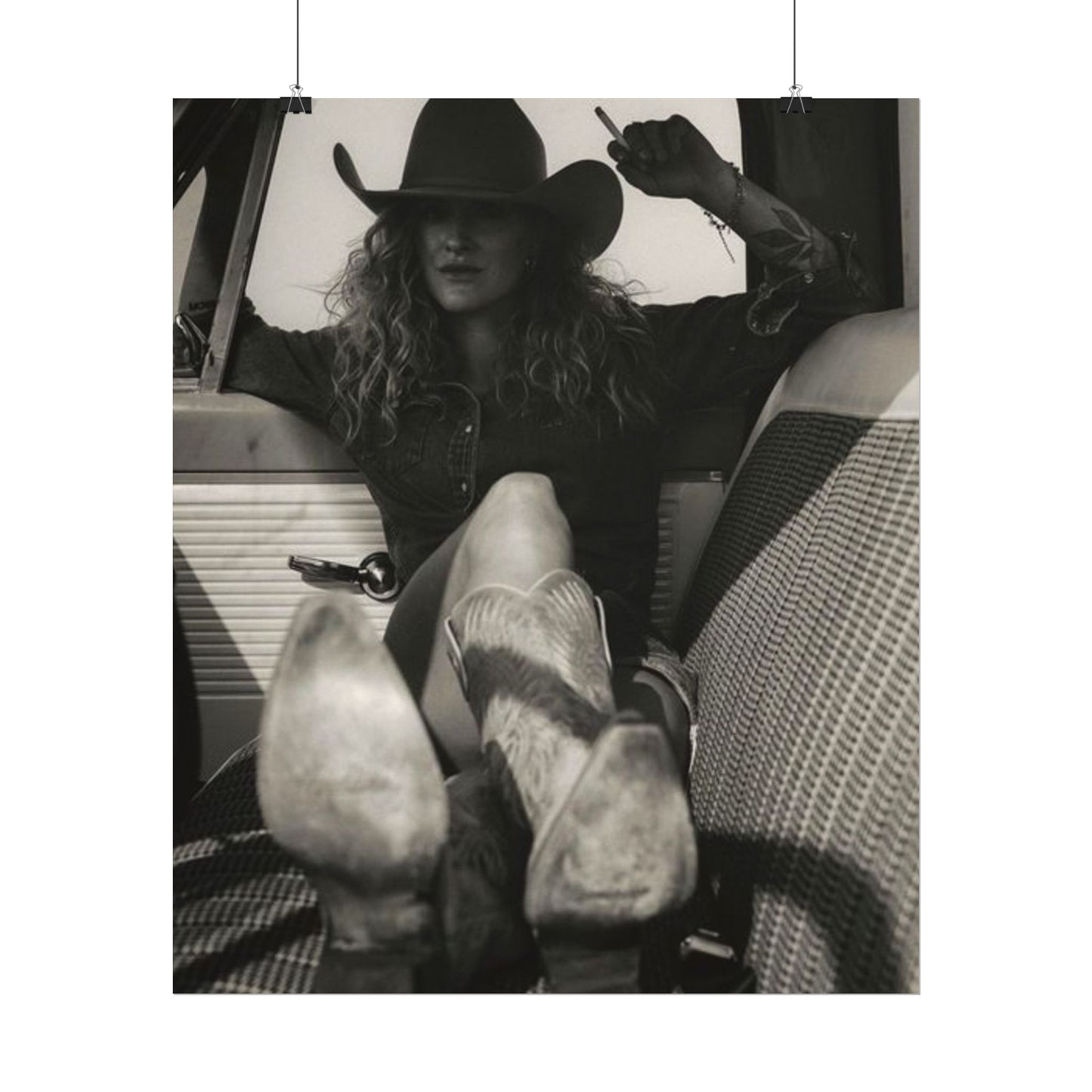 Whiskey Kissed Trouble – Western Textured Watercolor Matte Posters