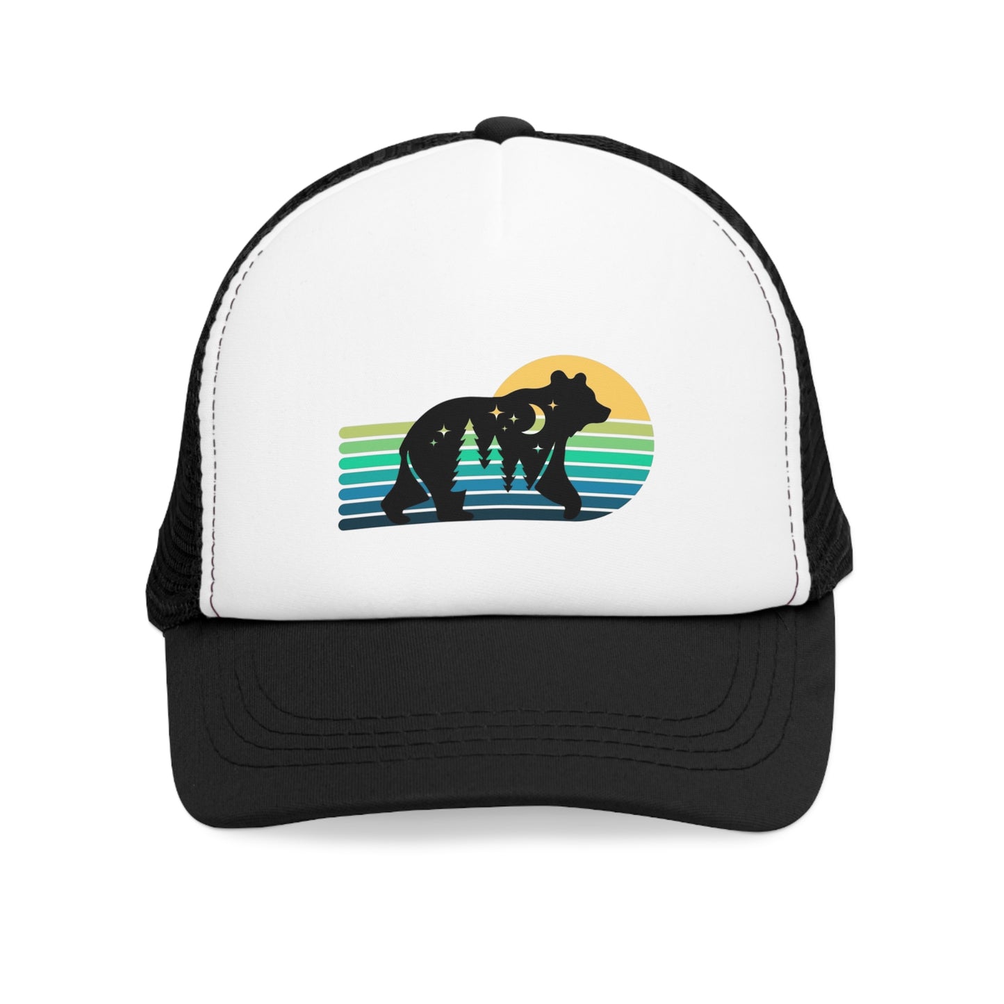 Bear Sunset, Retro Trucker Hat, His & Her Nature Lovers Gifts , Outdoor Accessory, Beer Lover Gift, Summer BBQ Essential