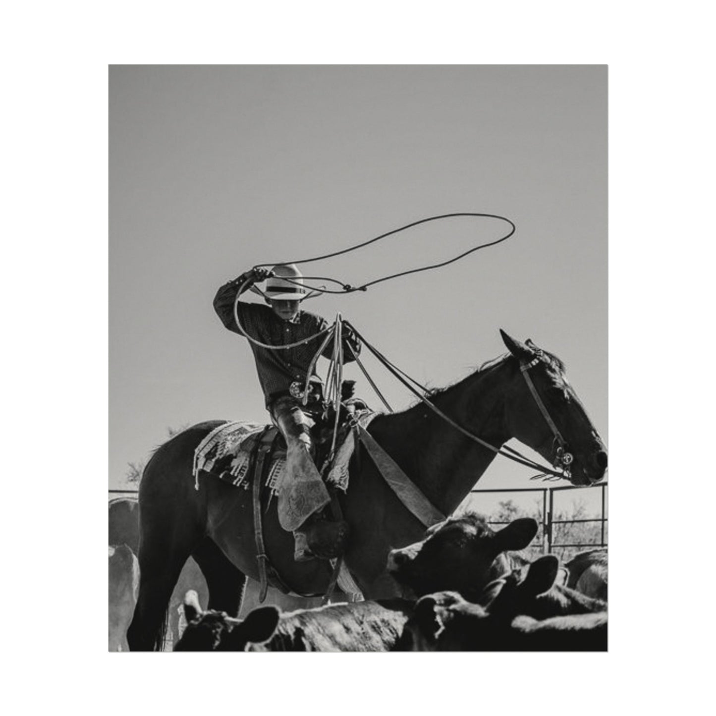 Cowboy Up – Western Textured Watercolor Matte Posters