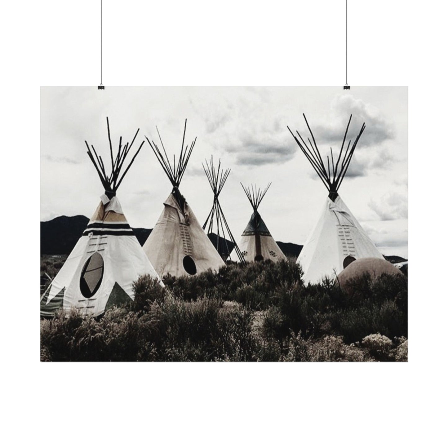 Echos Of The Plains– Western Textured Watercolor Matte Posters