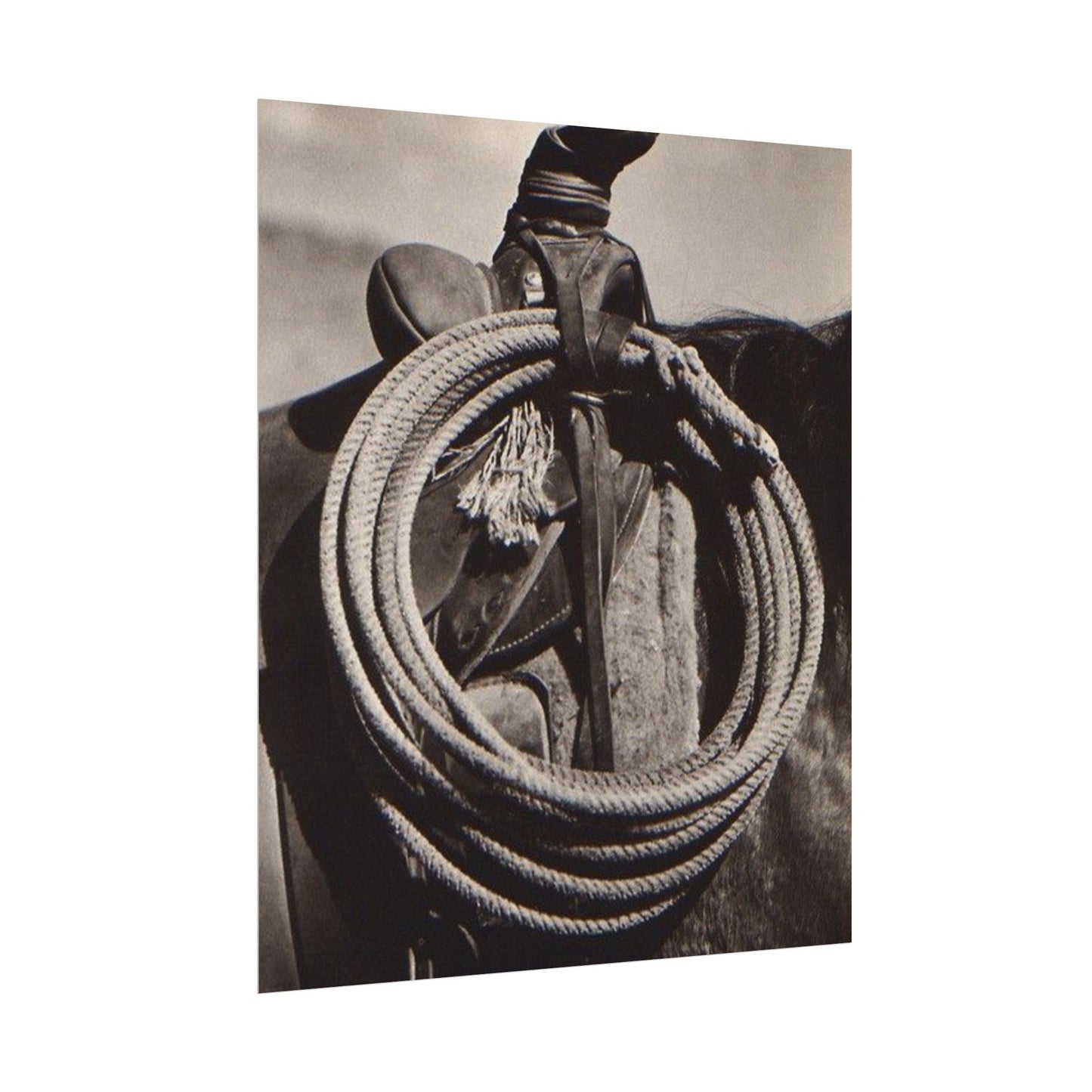 Rope & Leather – Western Textured Watercolor Matte Posters