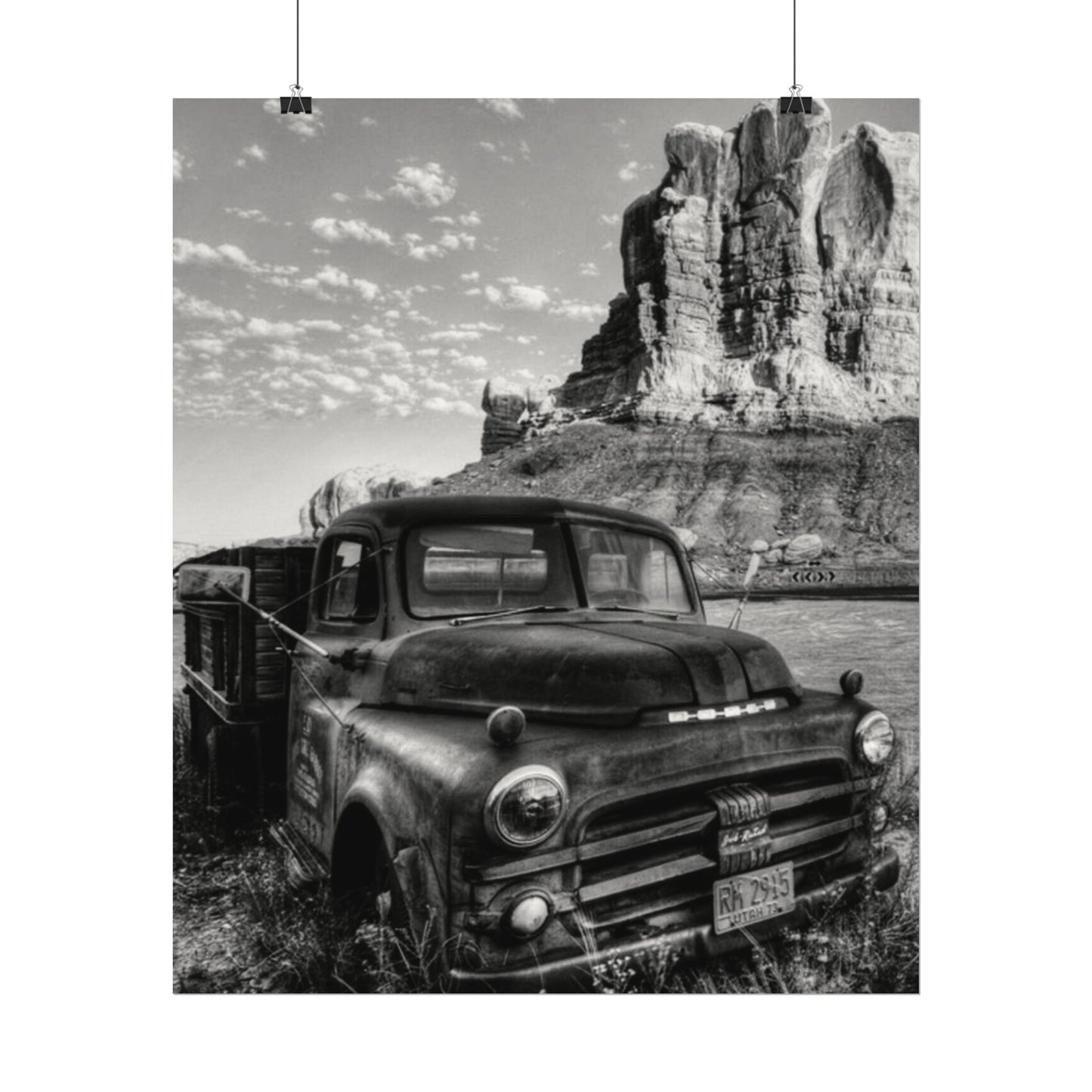 Rust & Wreckage – Western Textured Watercolor Matte Posters