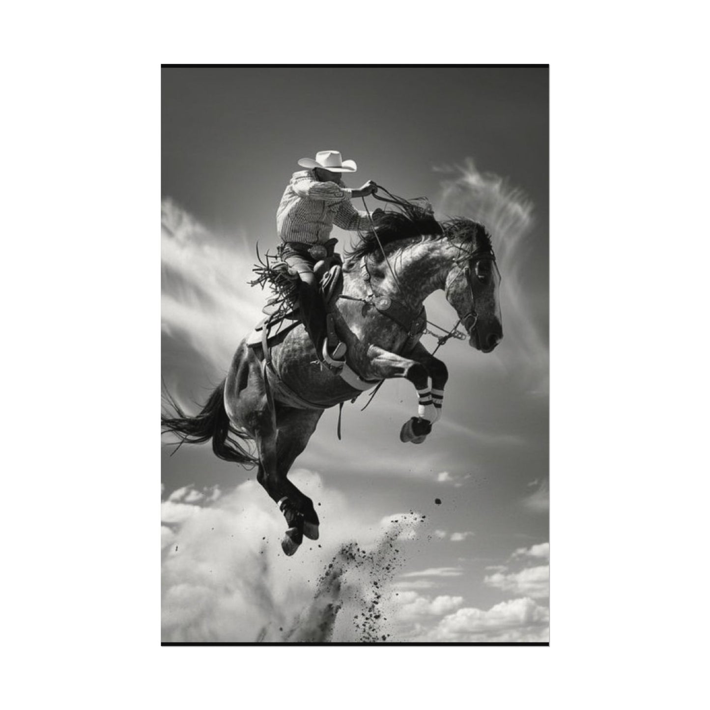 Rolling Thunder – Western Textured Watercolor Matte Posters