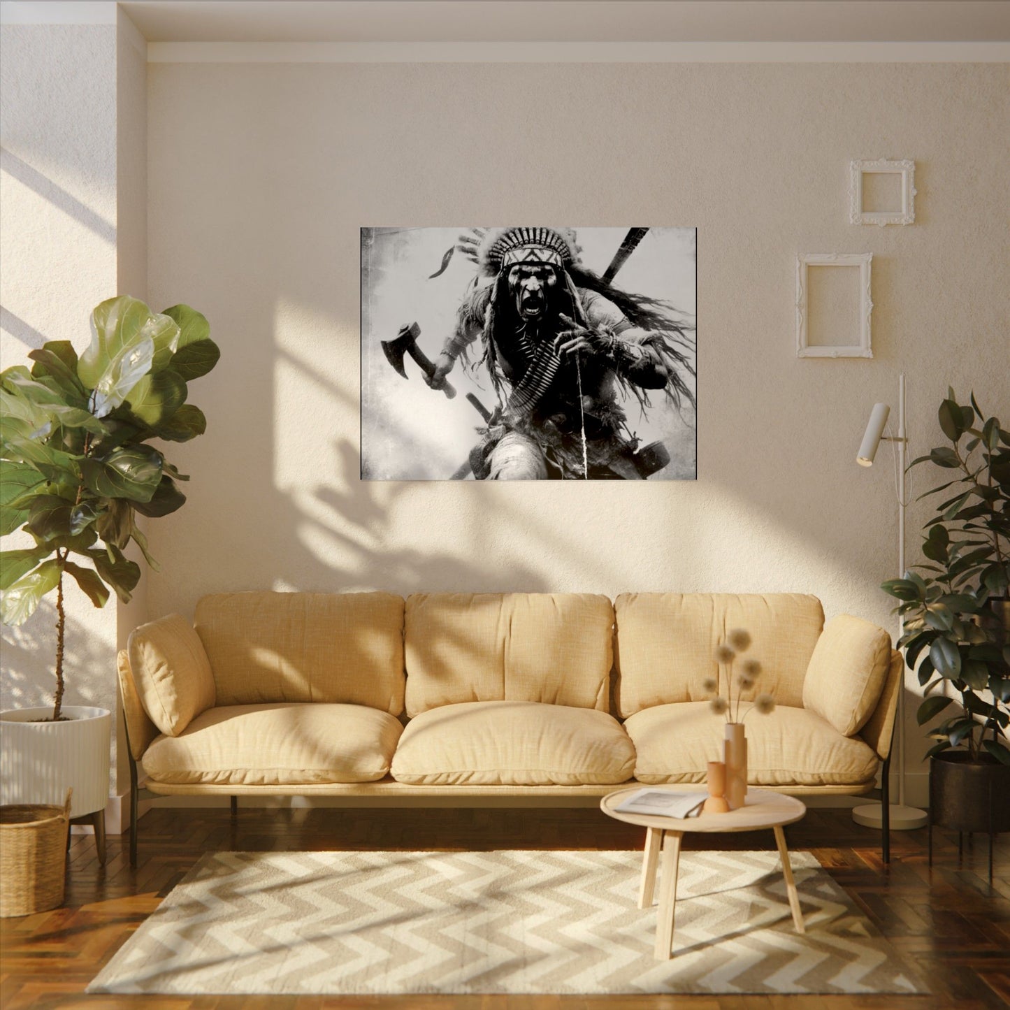 Warriors Charge – Western Textured Watercolor Matte Posters