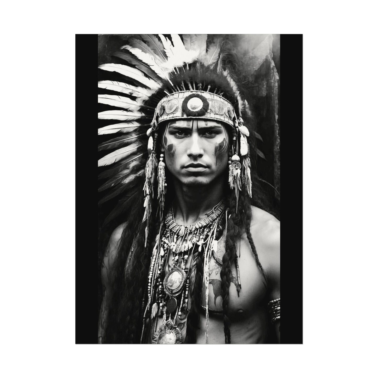 Strength In Stillness– Western Textured Watercolor Matte Posters