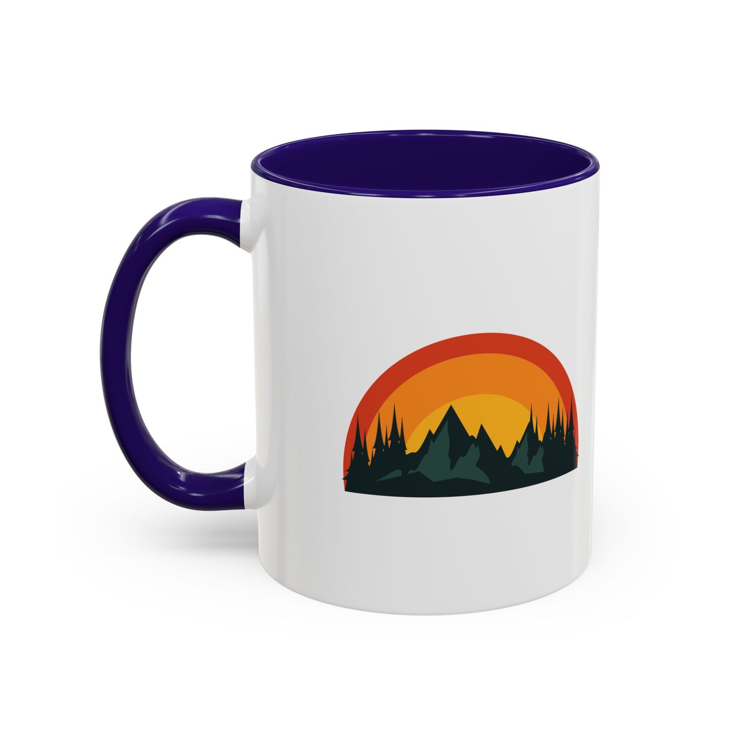 Red, Orange, Yellow Colorful Mountain Sunset Mug, Perfect Gift for Nature Lovers, Cozy Coffee Mug, Campfire Memories, Adventurer's Drinkware