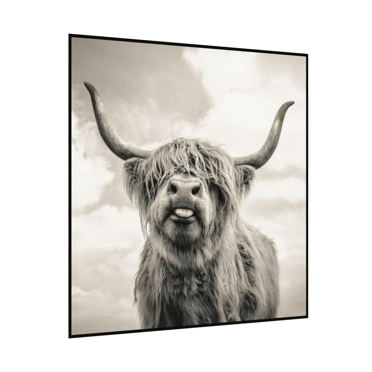 Highland Kisses – Western Textured Watercolor Matte Posters