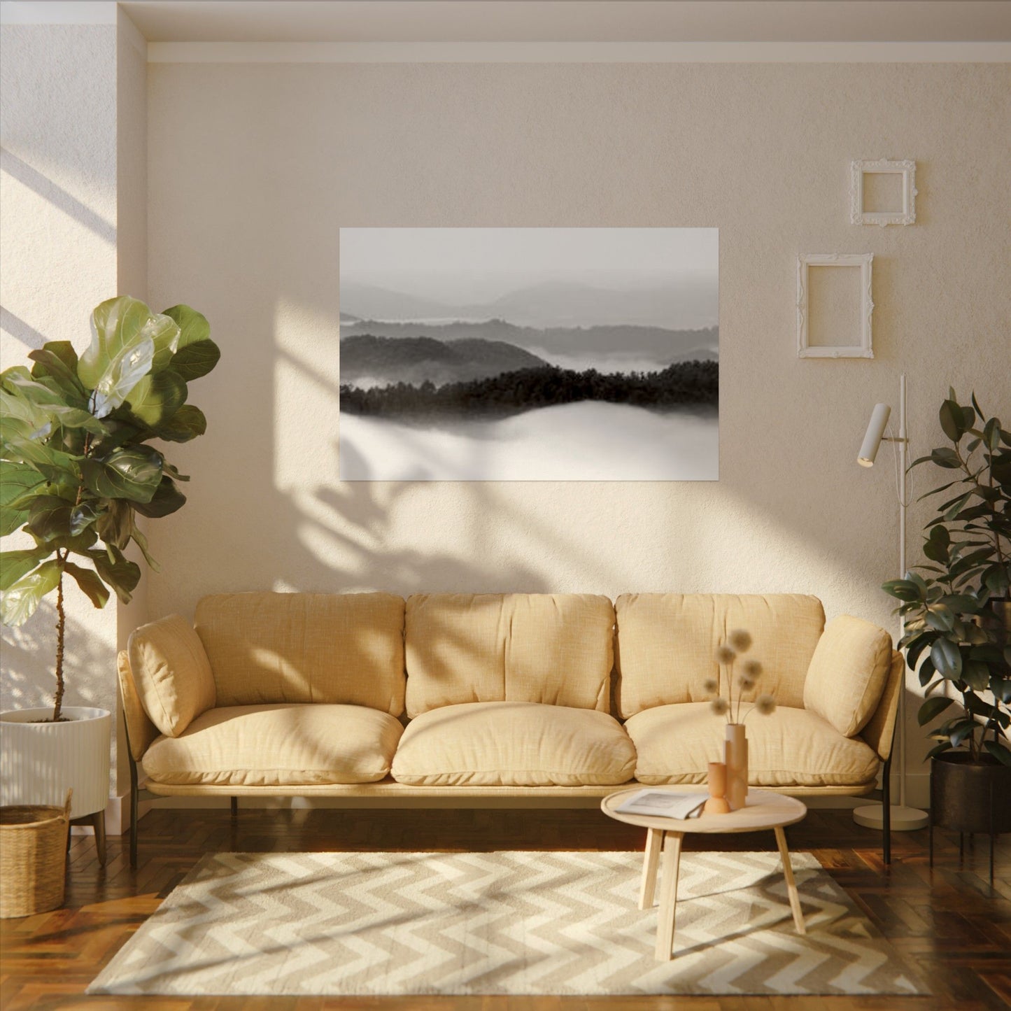 Smokey Mountain Range– Western Textured Watercolor Matte Posters