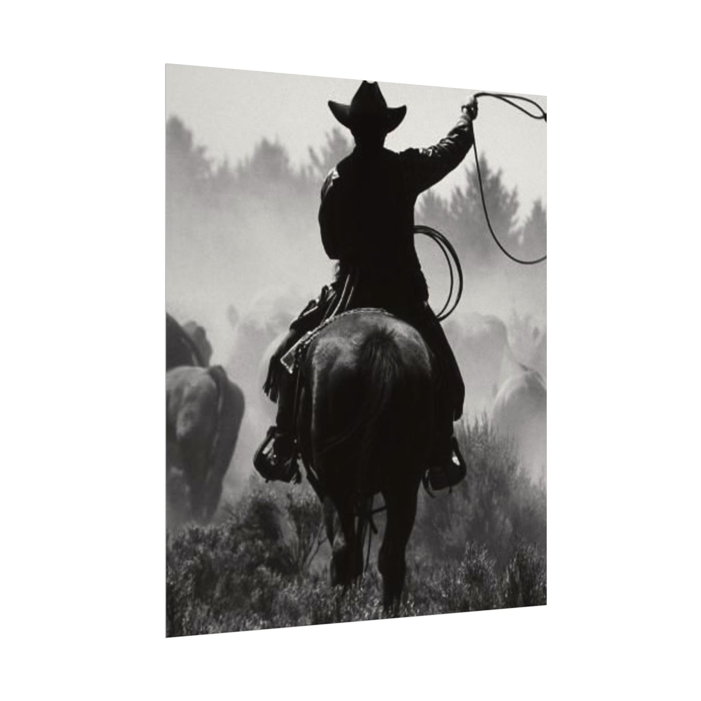 Bones Of The West  – Western Textured Watercolor Matte Posters