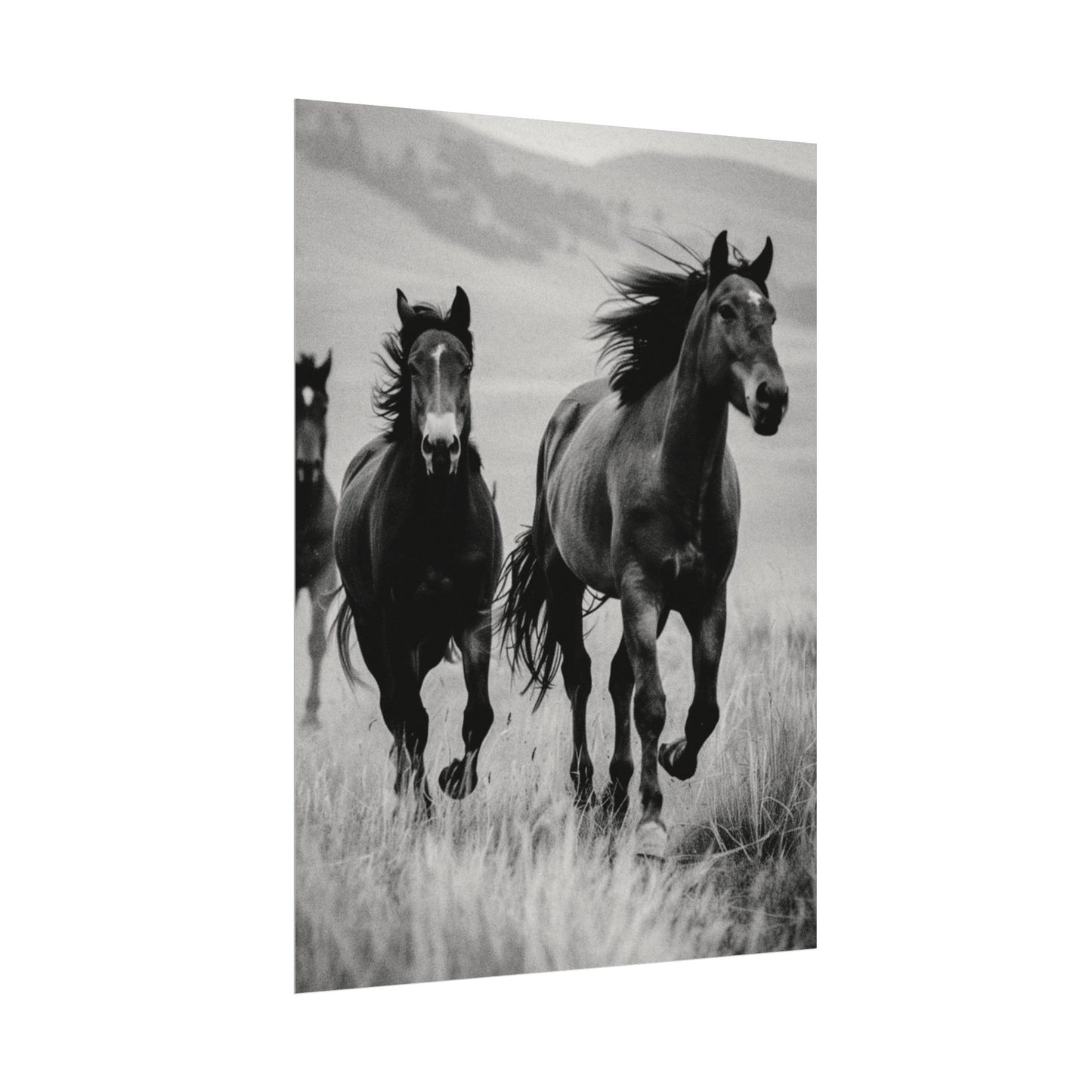 Running With Focus – Western Textured Watercolor Matte Posters