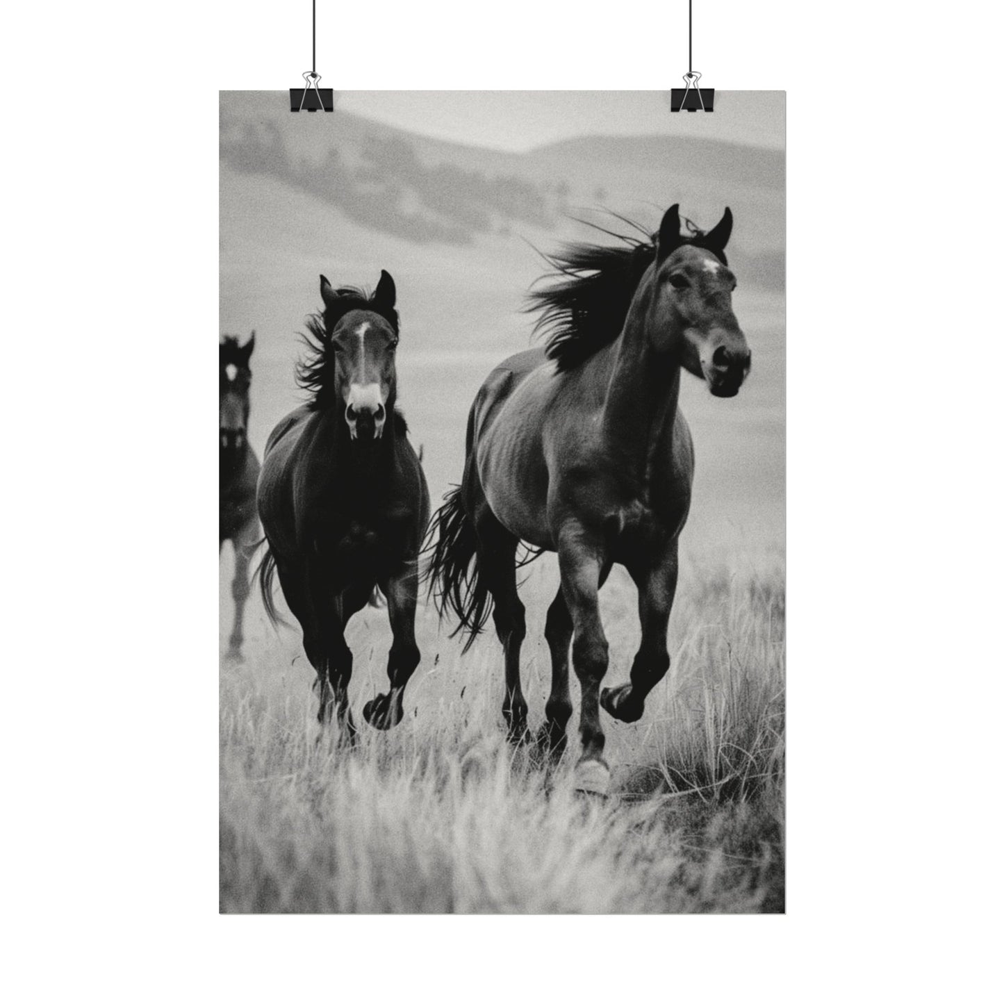 Running With Focus – Western Textured Watercolor Matte Posters