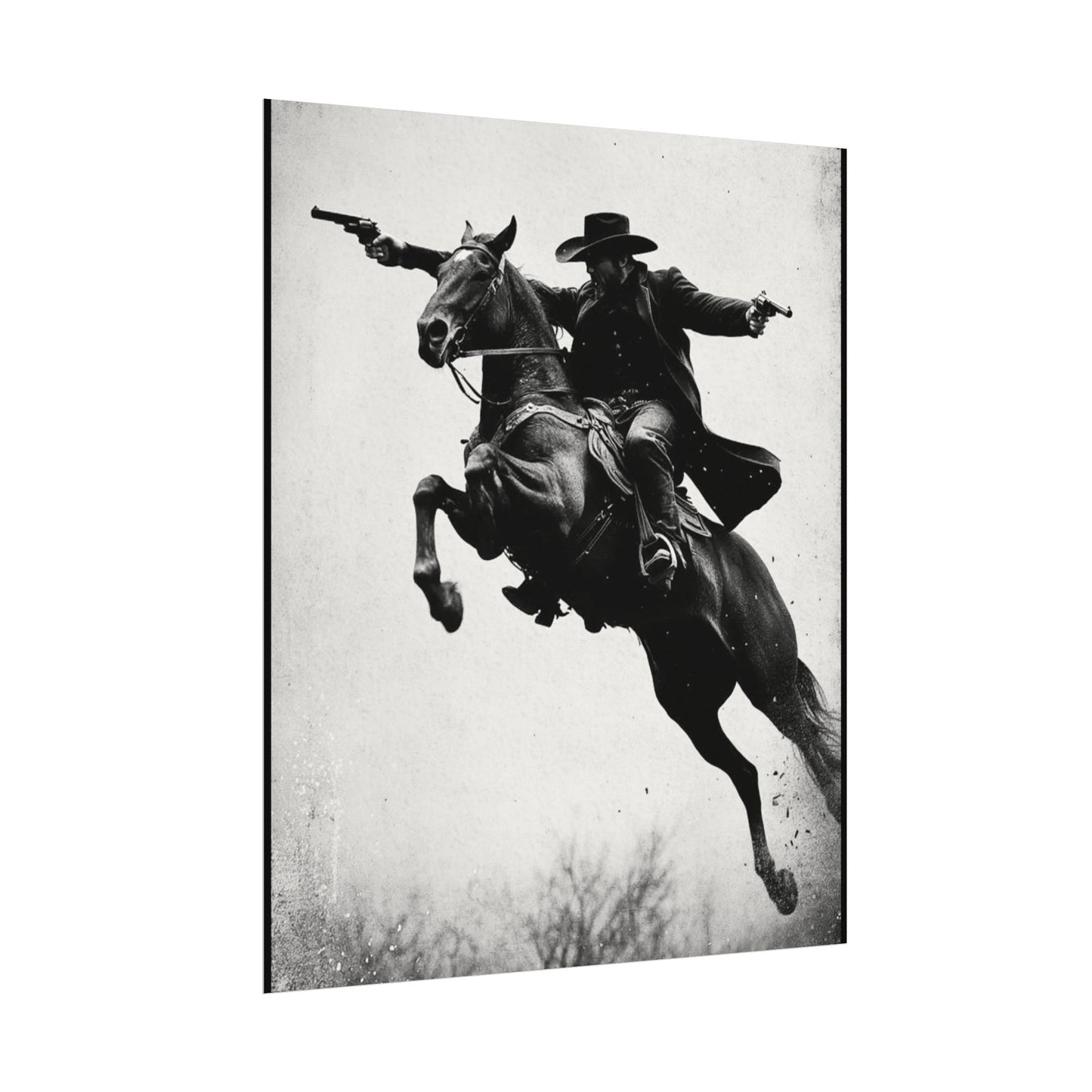 High Noon Pistols  – Western Textured Watercolor Matte Posters