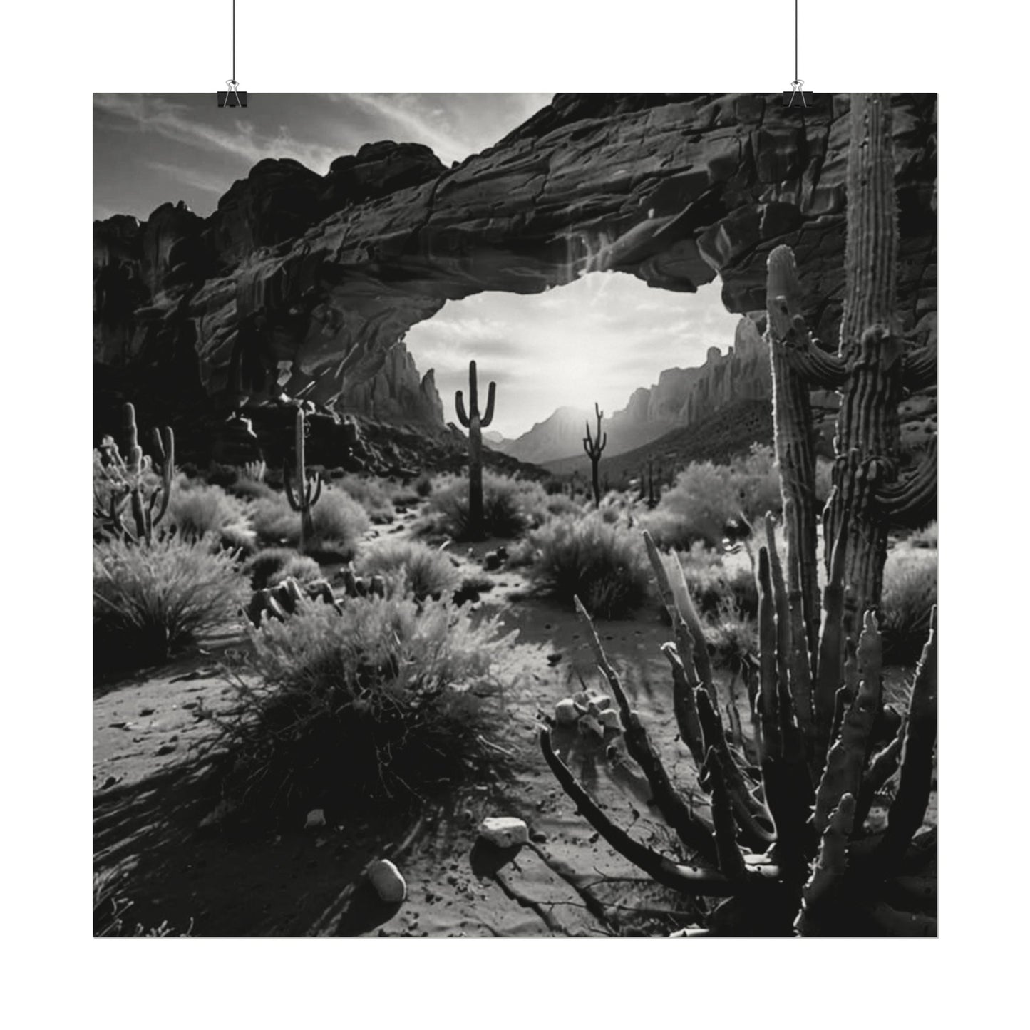 Desert Mornings – Western Textured Watercolor Matte Posters