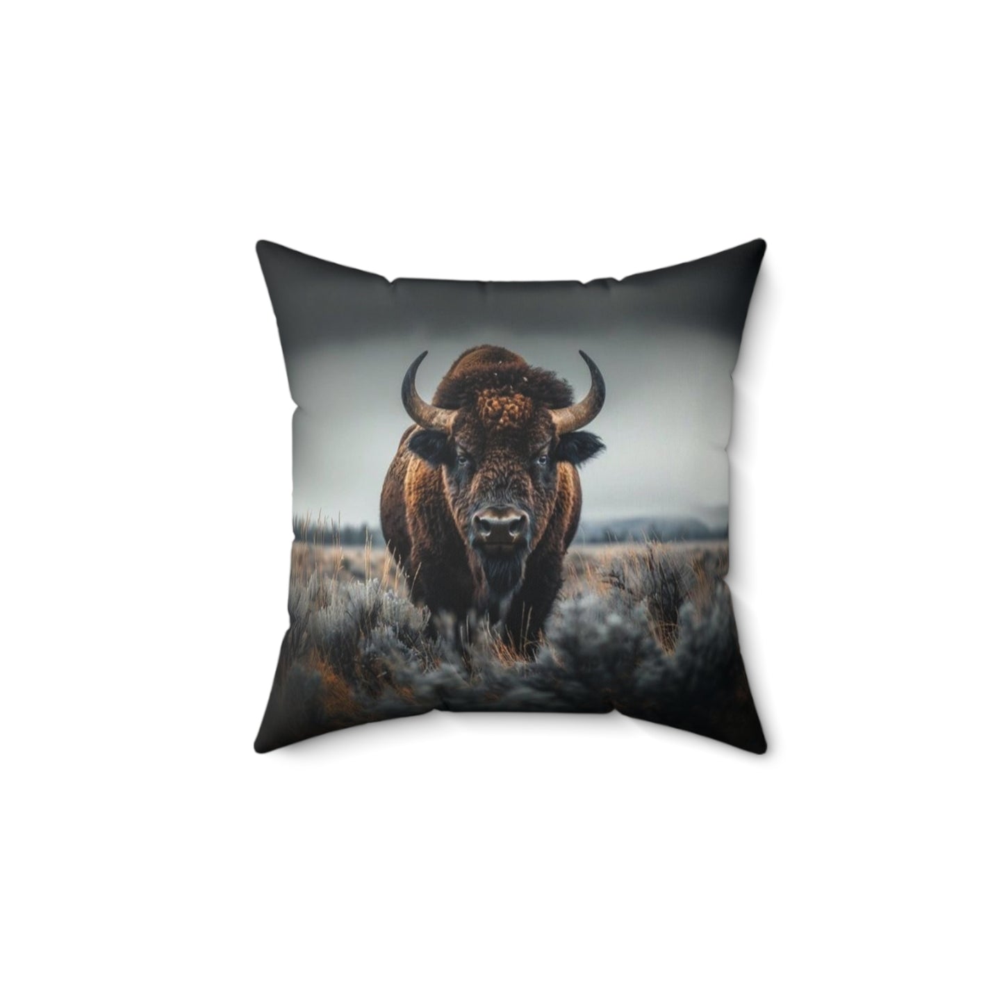 2 in 1 Bison Faux Suede Pillow, Cozy Home Decor, Motivational Cushion, Bohemian Bedroom Accessory, Unique Gift Idea