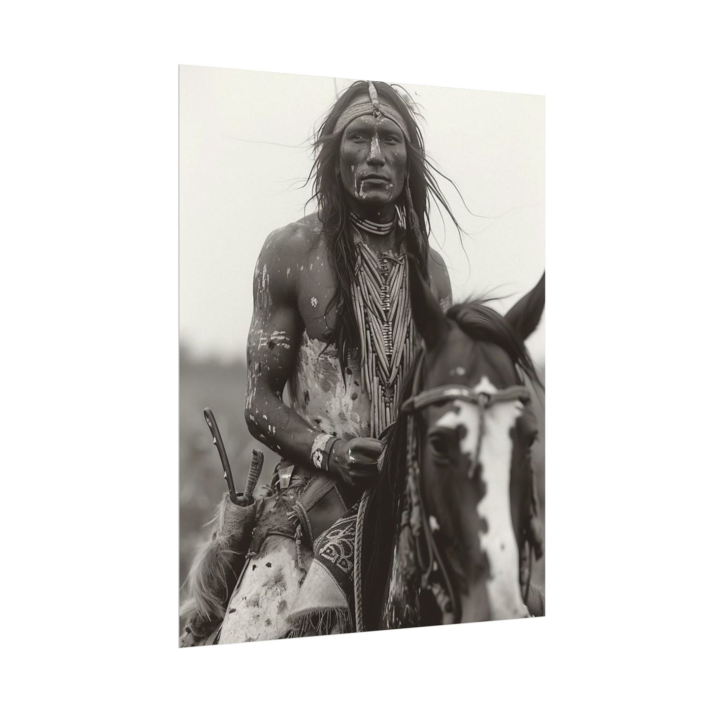 Spirit In The Saddle– Western Textured Watercolor Matte Posters