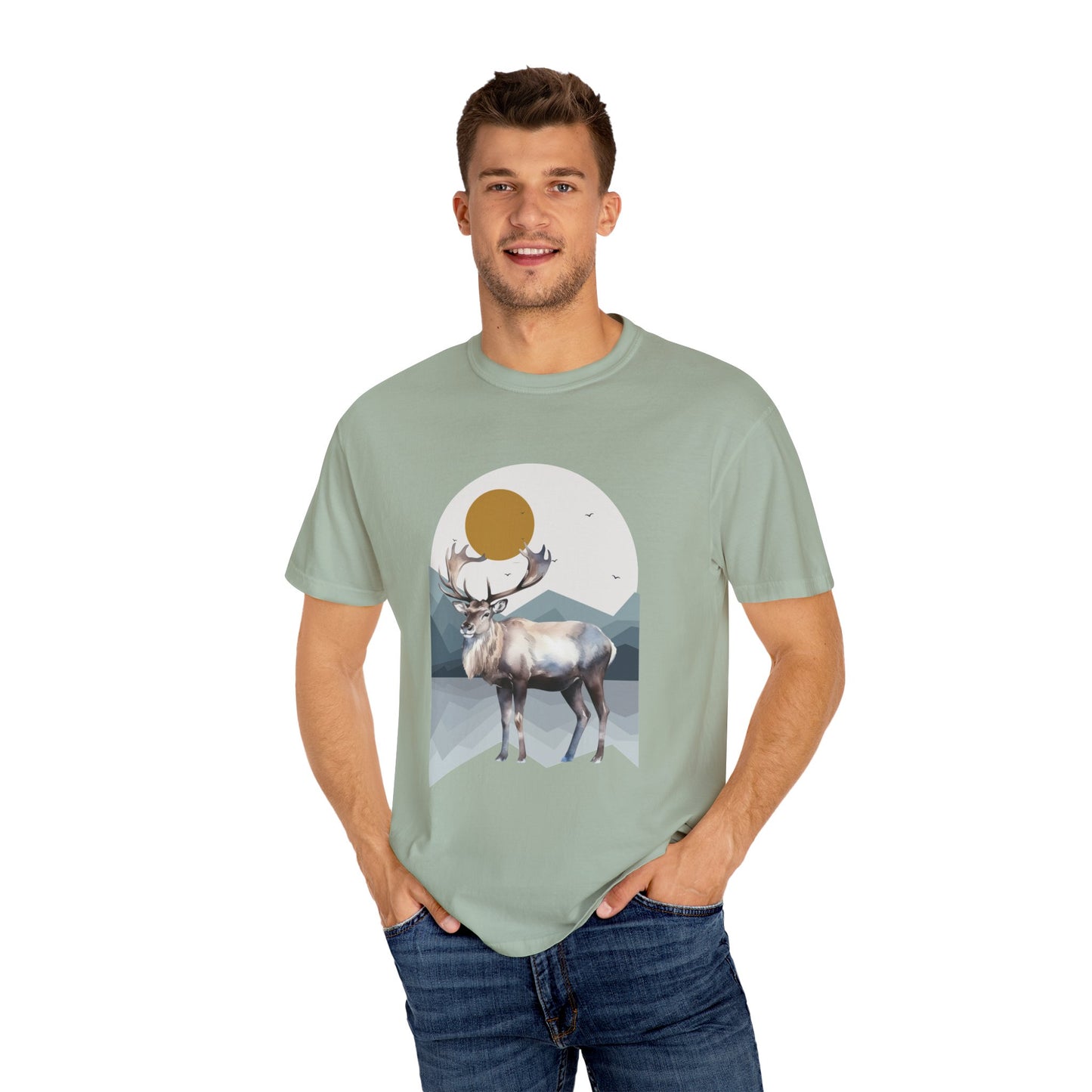 Wildlife Adventure Tee Unisex Garment-Dyed T-shirt, Boho Nature Tee, Camping Shirt, Adventure Apparel, Gift for Wilderness Lovers