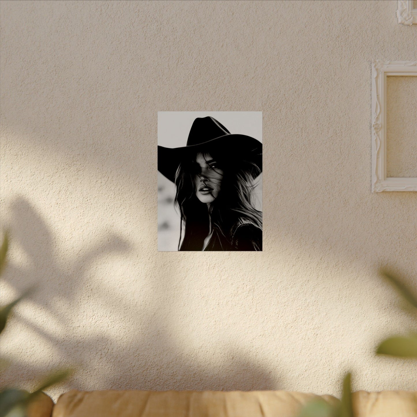 Smoldering Gaze – Western Textured Watercolor Matte Posters