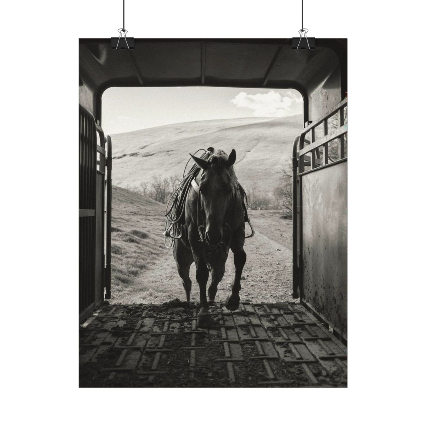 Leathered & Loaded – Western Textured Watercolor Matte Posters