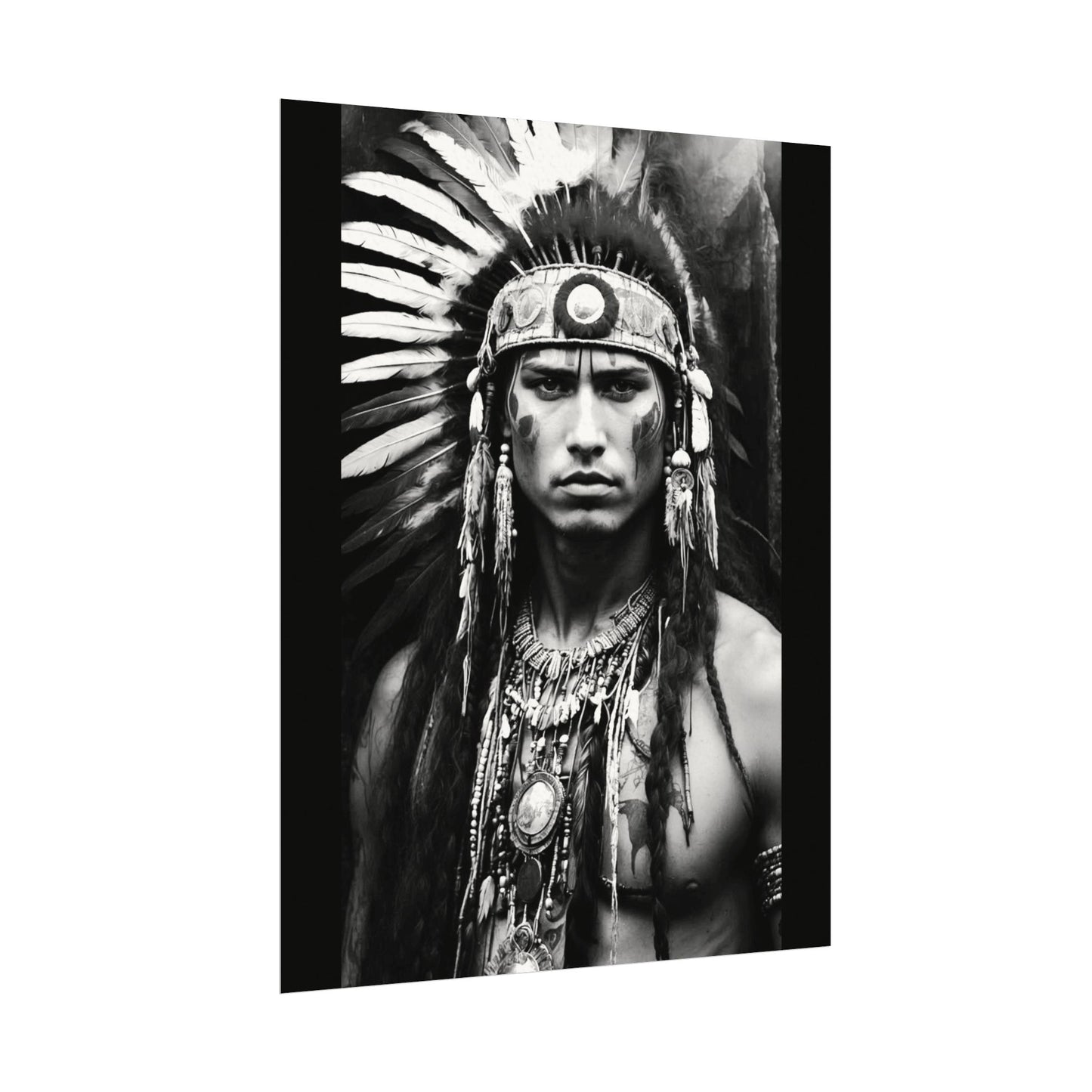 Strength In Stillness– Western Textured Watercolor Matte Posters