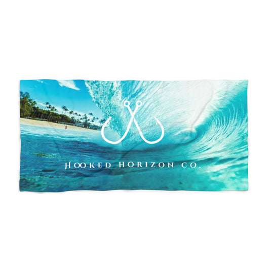 Wave Hooked Horizon Co. Ocean Coral Coastal Vibes Beach Towel - Perfect for Summer, Pool Days, Camping, Beach Parties, Vacation Fun
