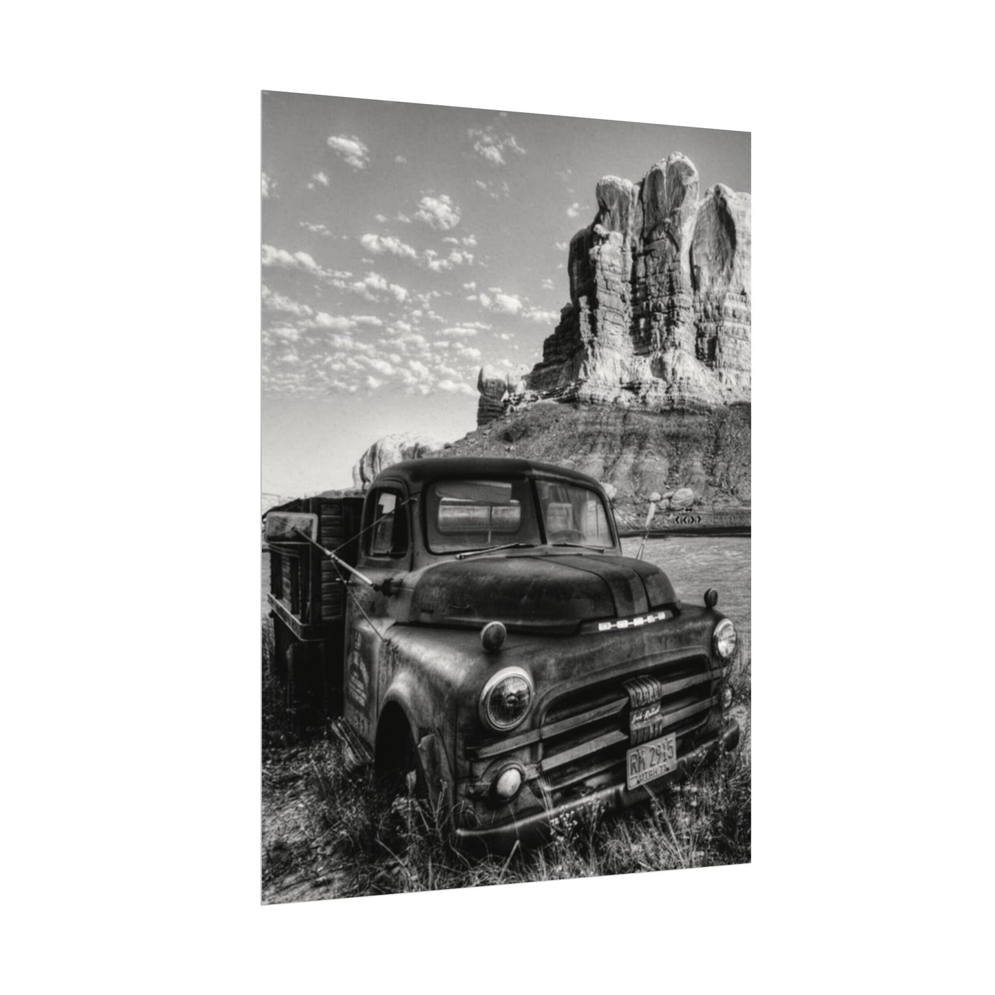 Rust & Wreckage – Western Textured Watercolor Matte Posters