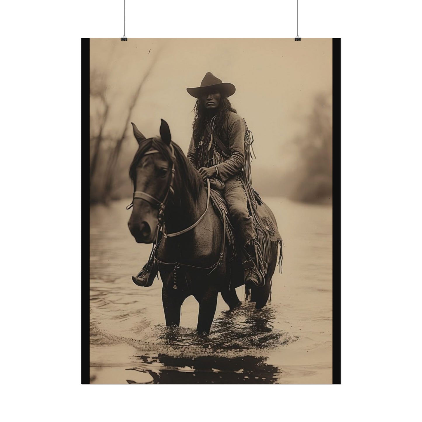 Ripples In Time – Western Textured Watercolor Matte Posters