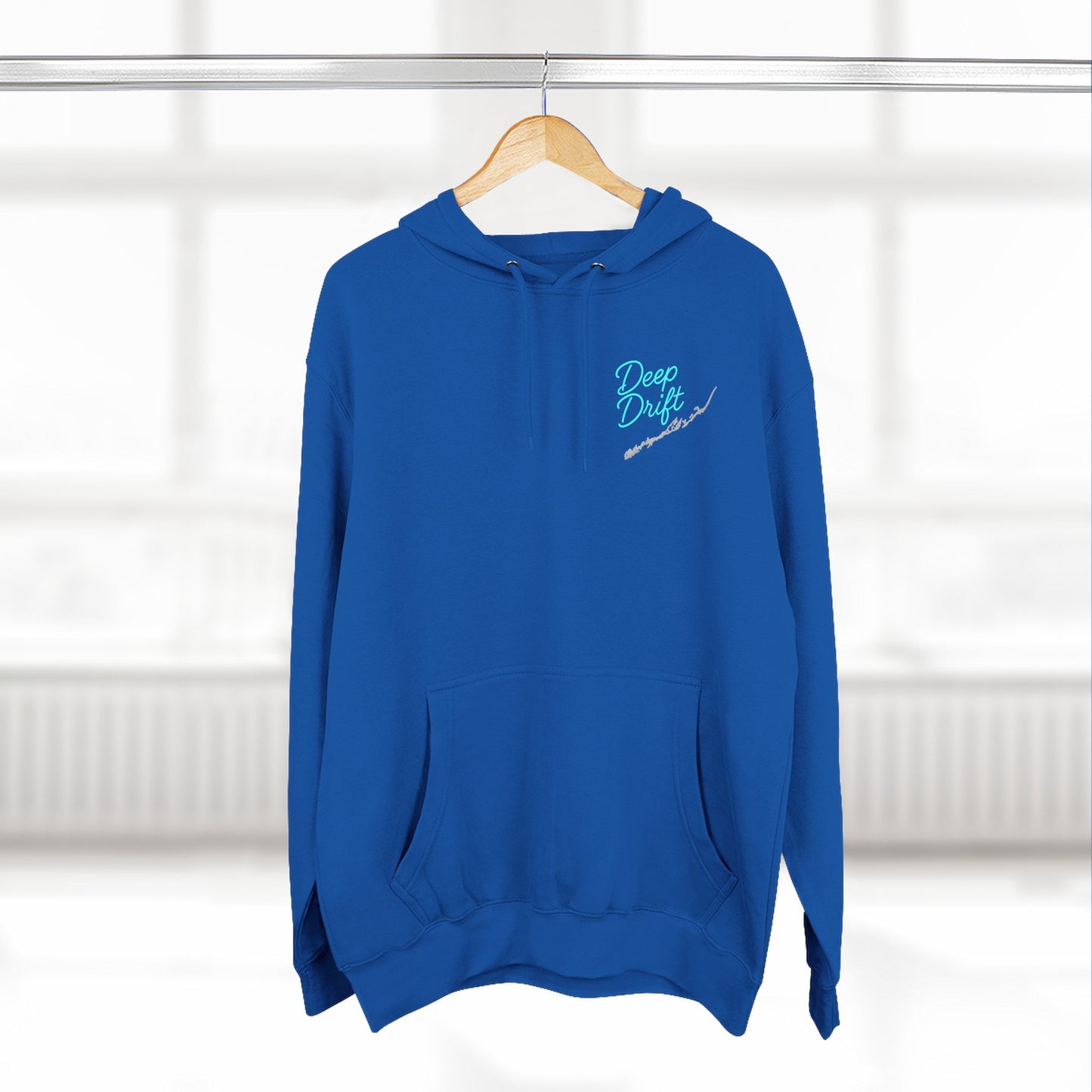 Retro Deep Drift Neon Mahi Fishing Hoodie – "Chase the Horizon, Hook the Legend" Graphic