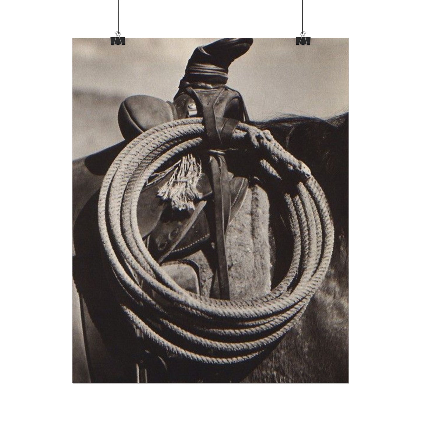 Rope & Leather – Western Textured Watercolor Matte Posters