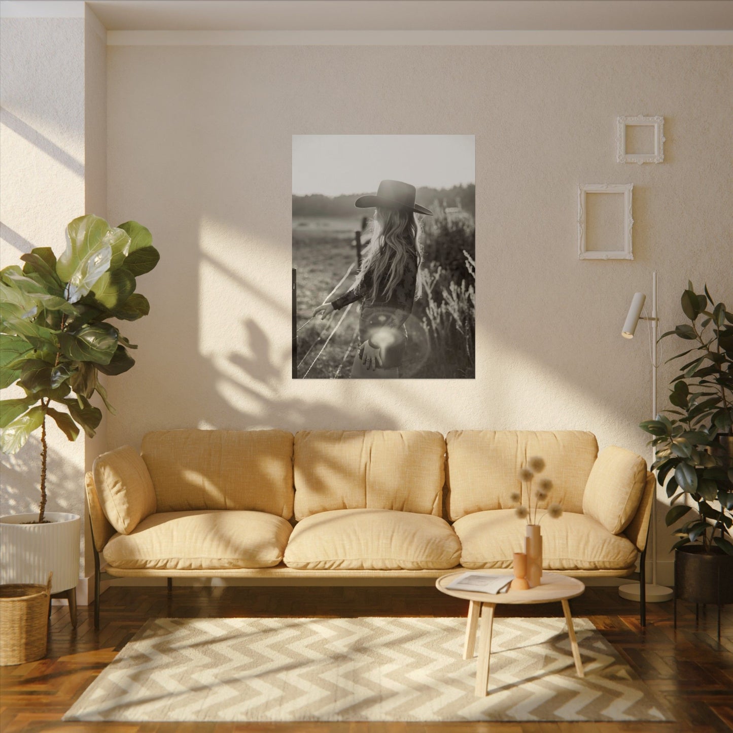 Mornings Gaze– Western Textured Watercolor Matte Posters